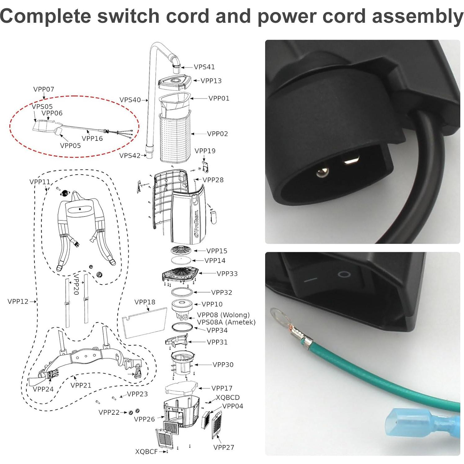 Caja de Interruptor ProTeam 836225 Reemplazo Completo