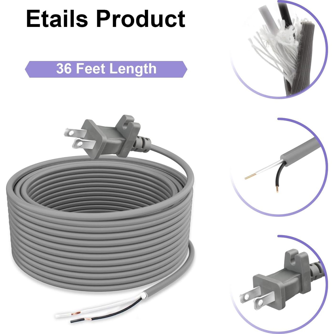 Cuerda de Reemplazo 10.97m para Aspiradora Shark Bissell Hoover