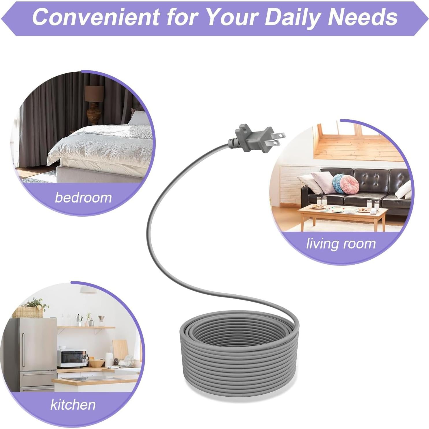 Cuerda de Reemplazo 10.97m para Aspiradora Shark Bissell Hoover