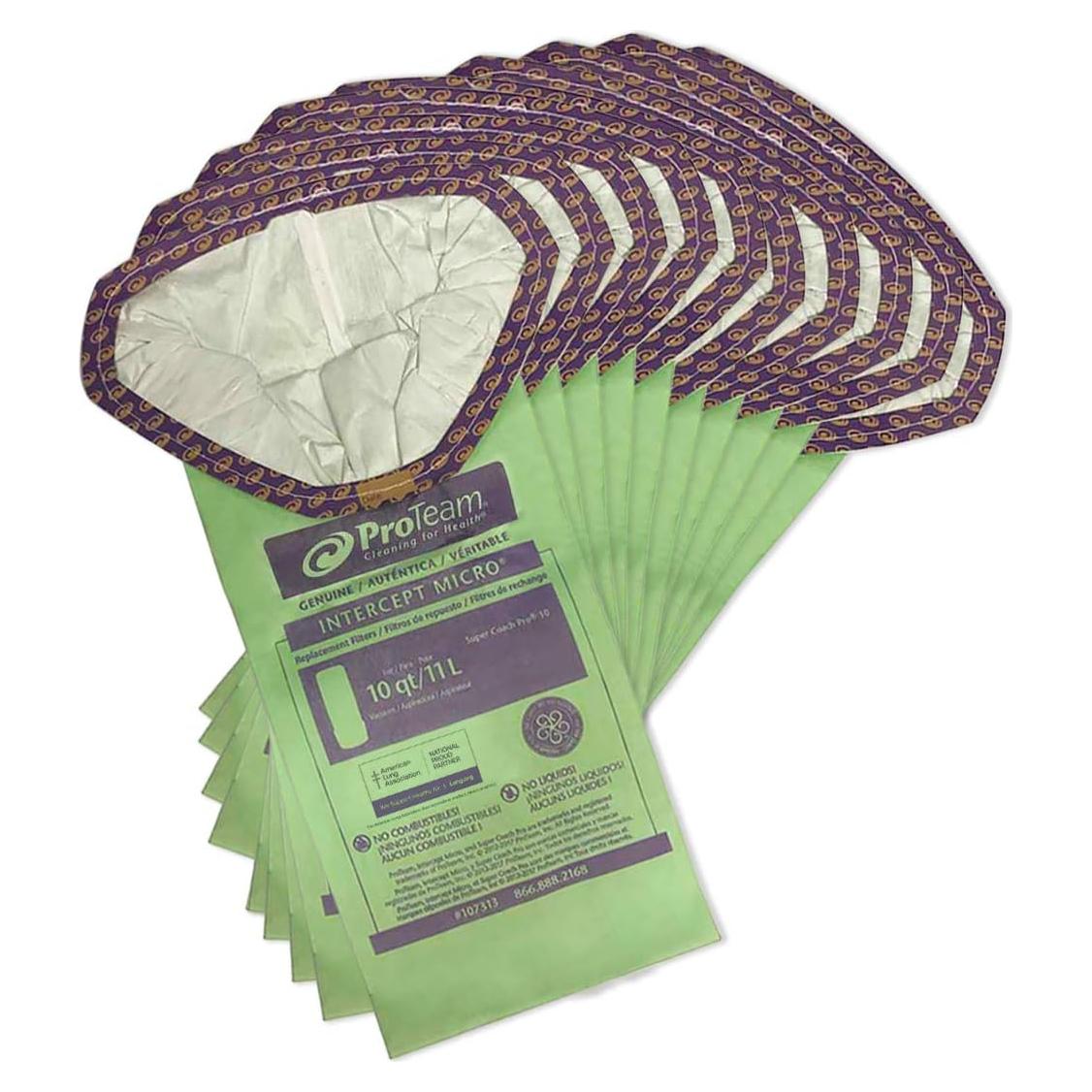 Bolsas de Filtro Micro ProTeam 107313 para Aspiradora 10L