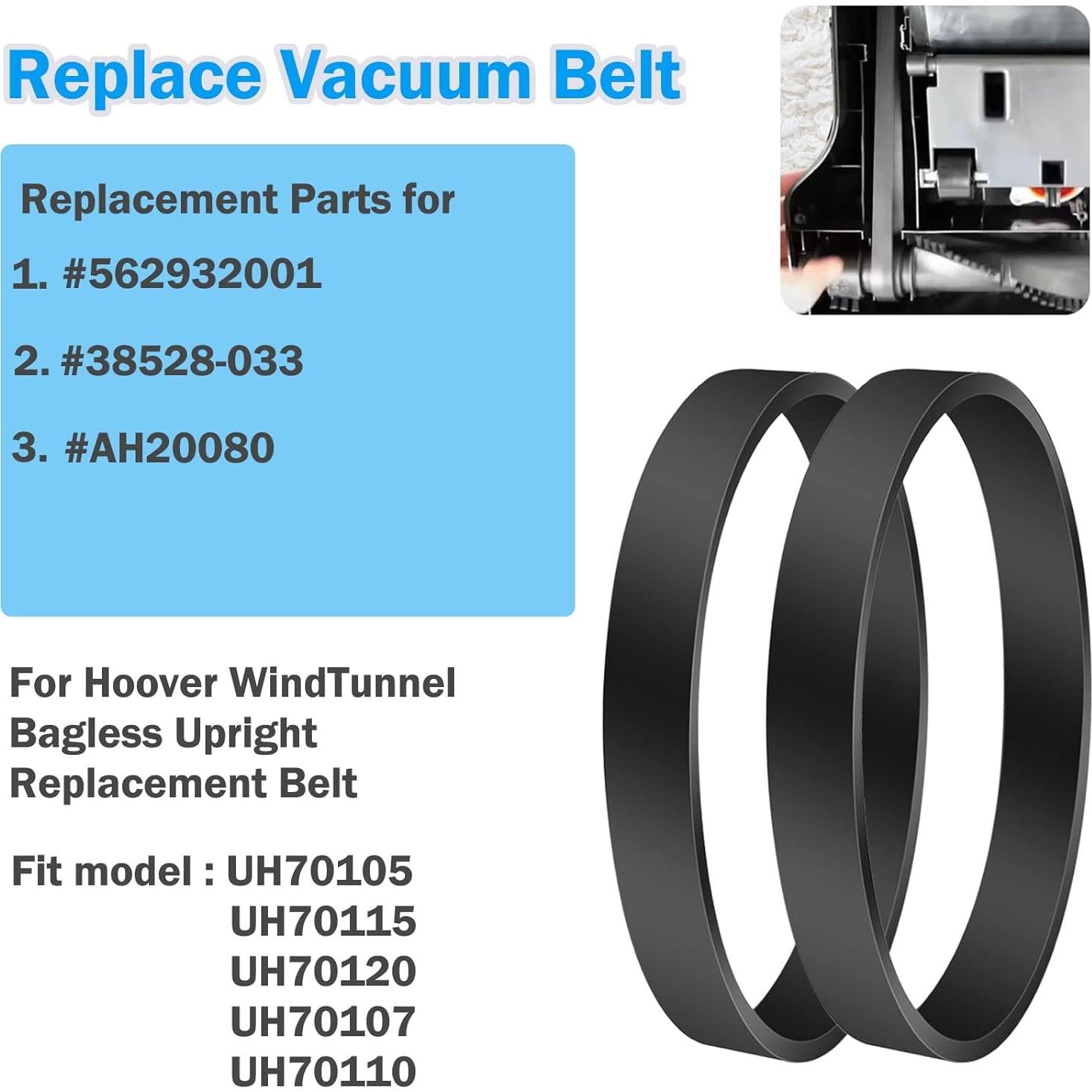 Correas de Reemplazo para Aspiradora Hoover 562932001 - 4 Piezas