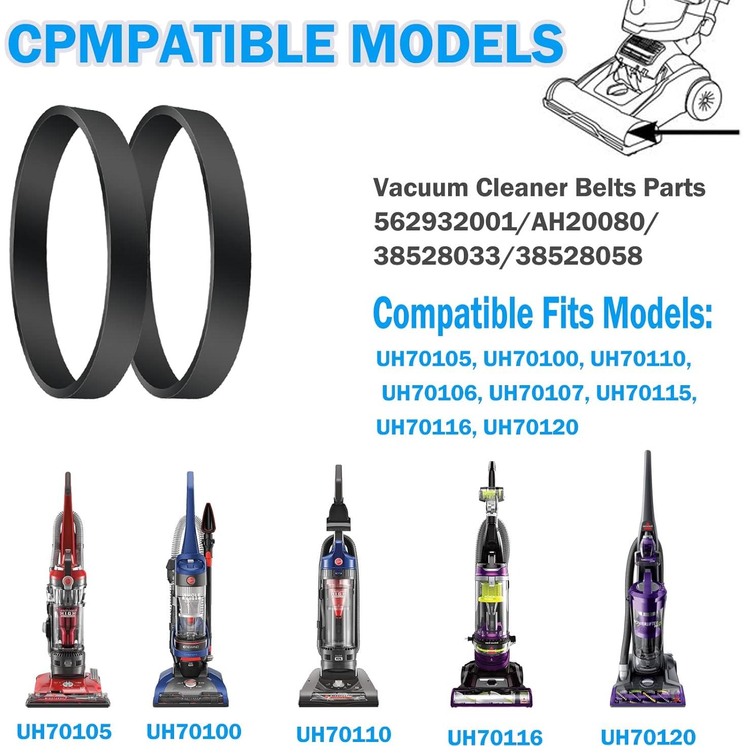 Correas de Reemplazo para Aspiradora Hoover 562932001 - 4 Piezas