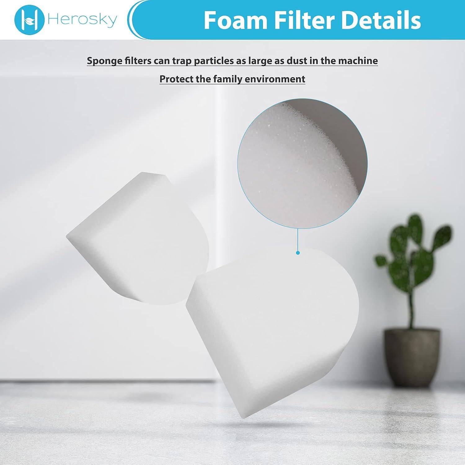 Kit de Filtro y Rodillo de Cepillo Herosky para Shark WD201