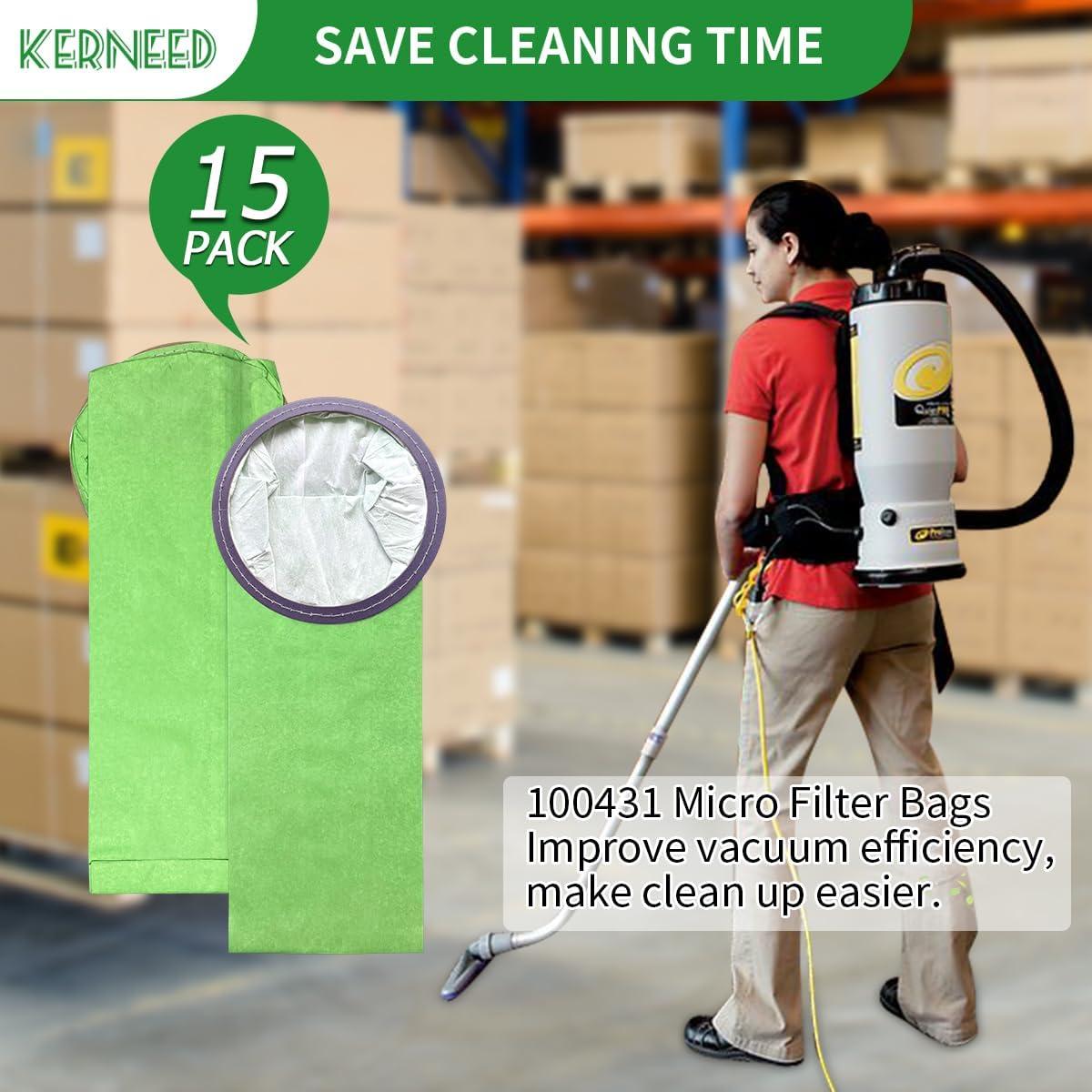 15 Bolsas de Filtro Micro Kerneed 100431 para Aspiradora ProTeam