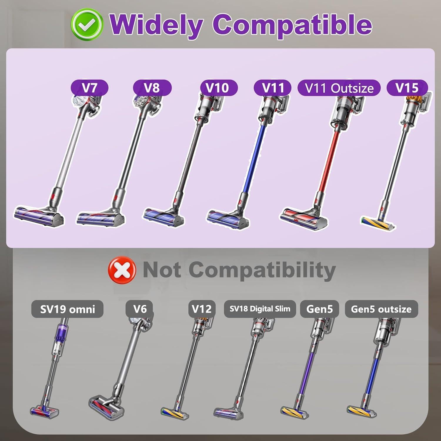 Cabezal de Aspiradora LhhTing V7 V8 V10 V11 V15 Antienredos