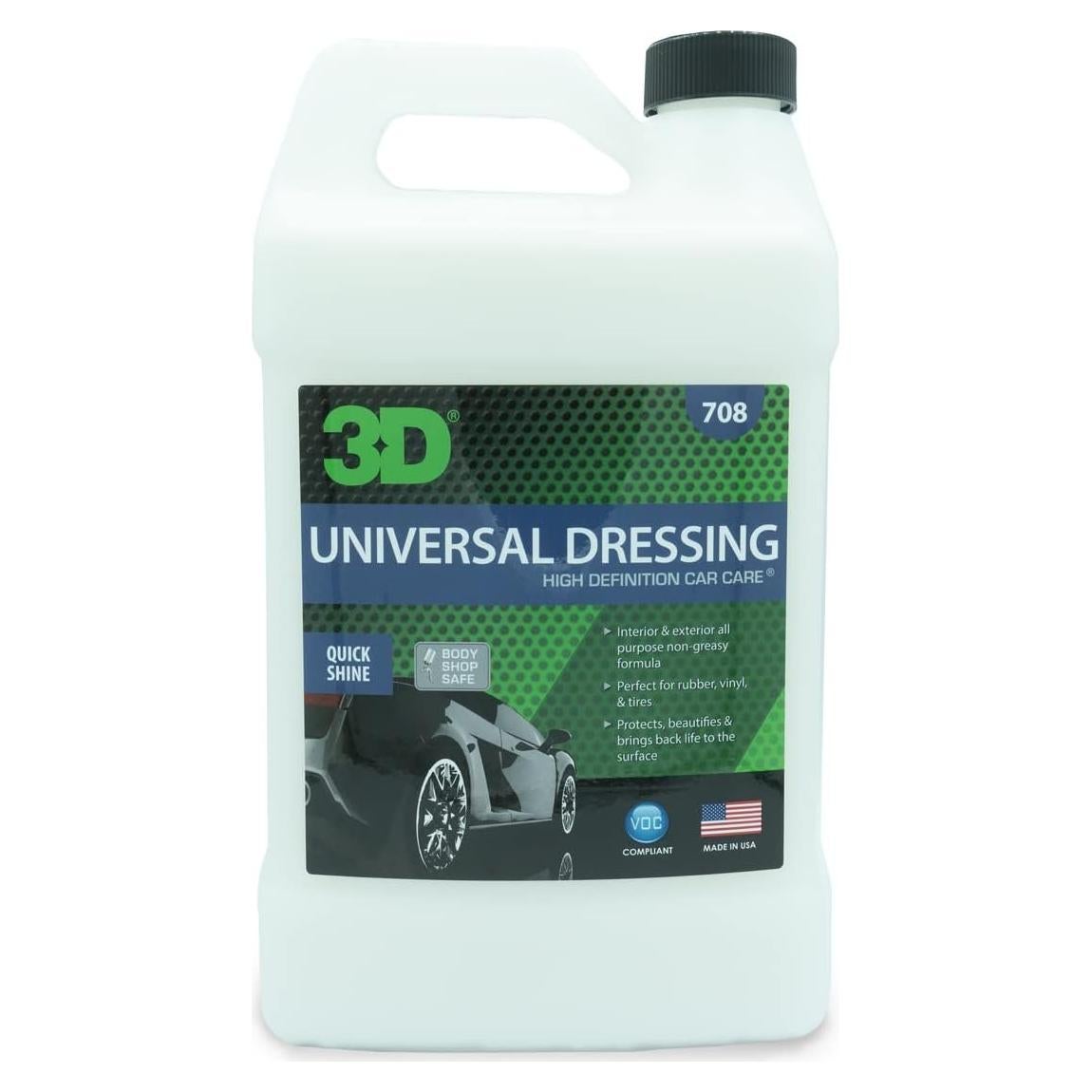 Cera y Pulidor 3D Universal Dressing 3.78L - Abrillantador Automotriz
