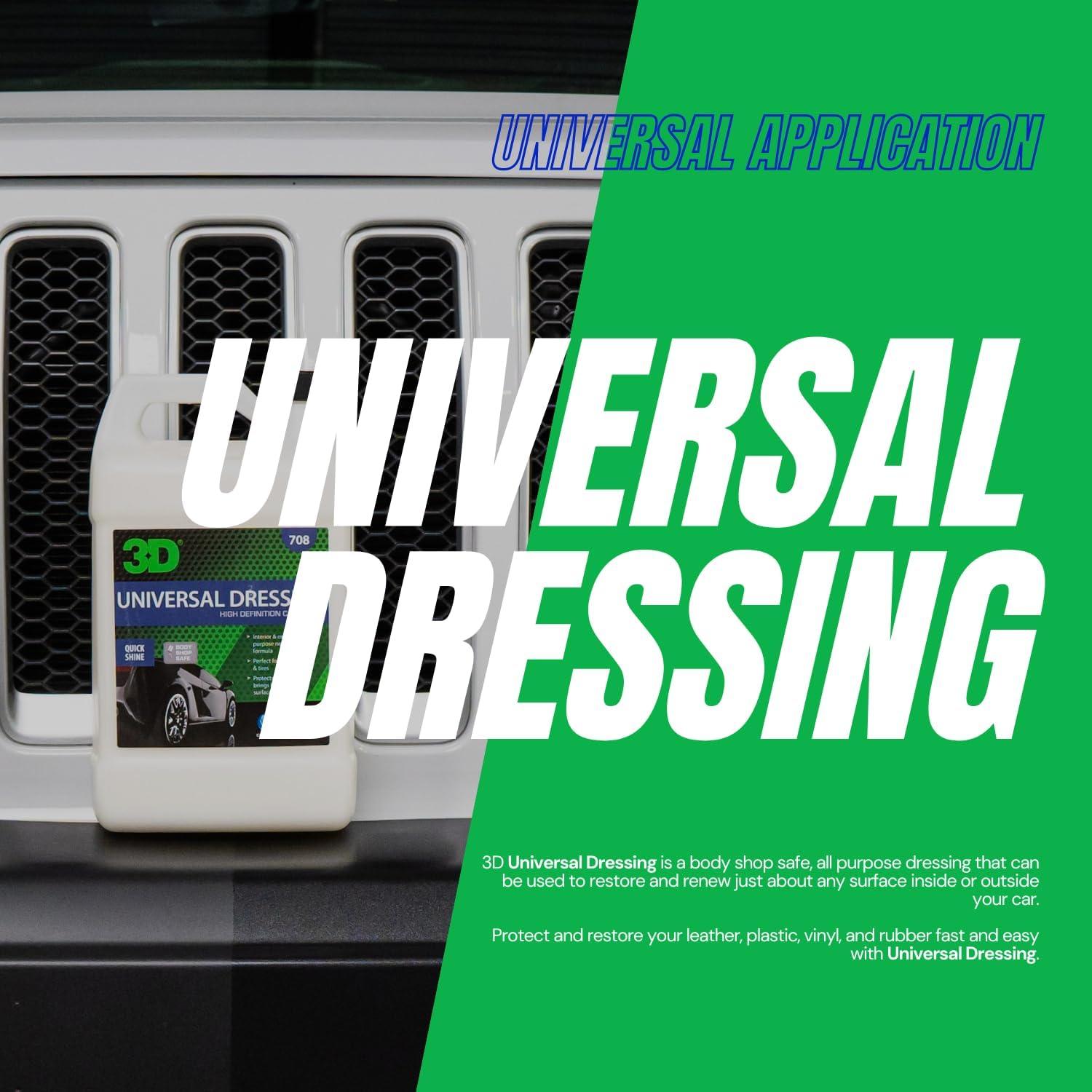 Cera y Pulidor 3D Universal Dressing 3.78L - Abrillantador Automotriz