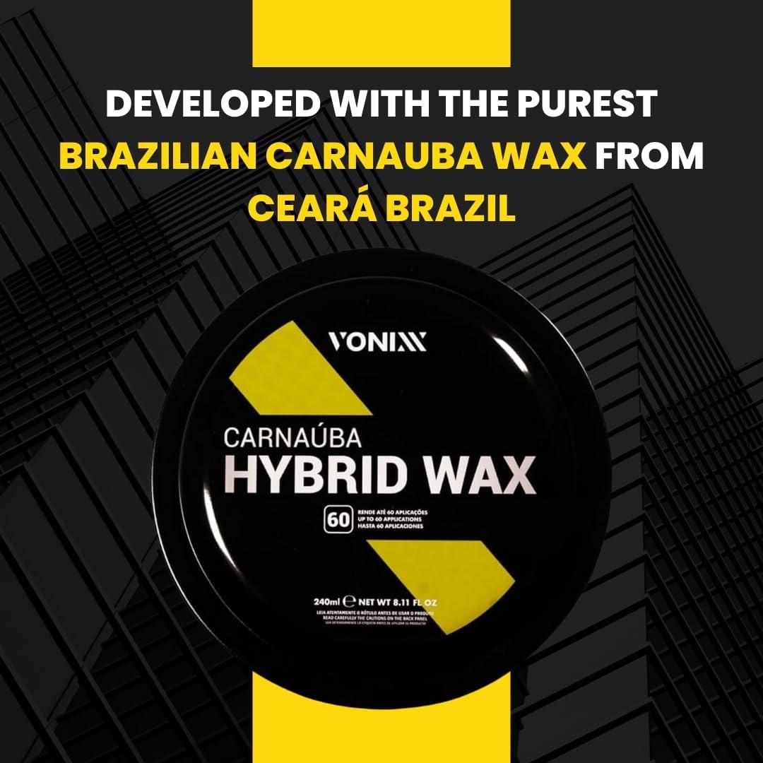 Cera Híbrida de Carnauba Vonixx 240g - Brillo y Protección