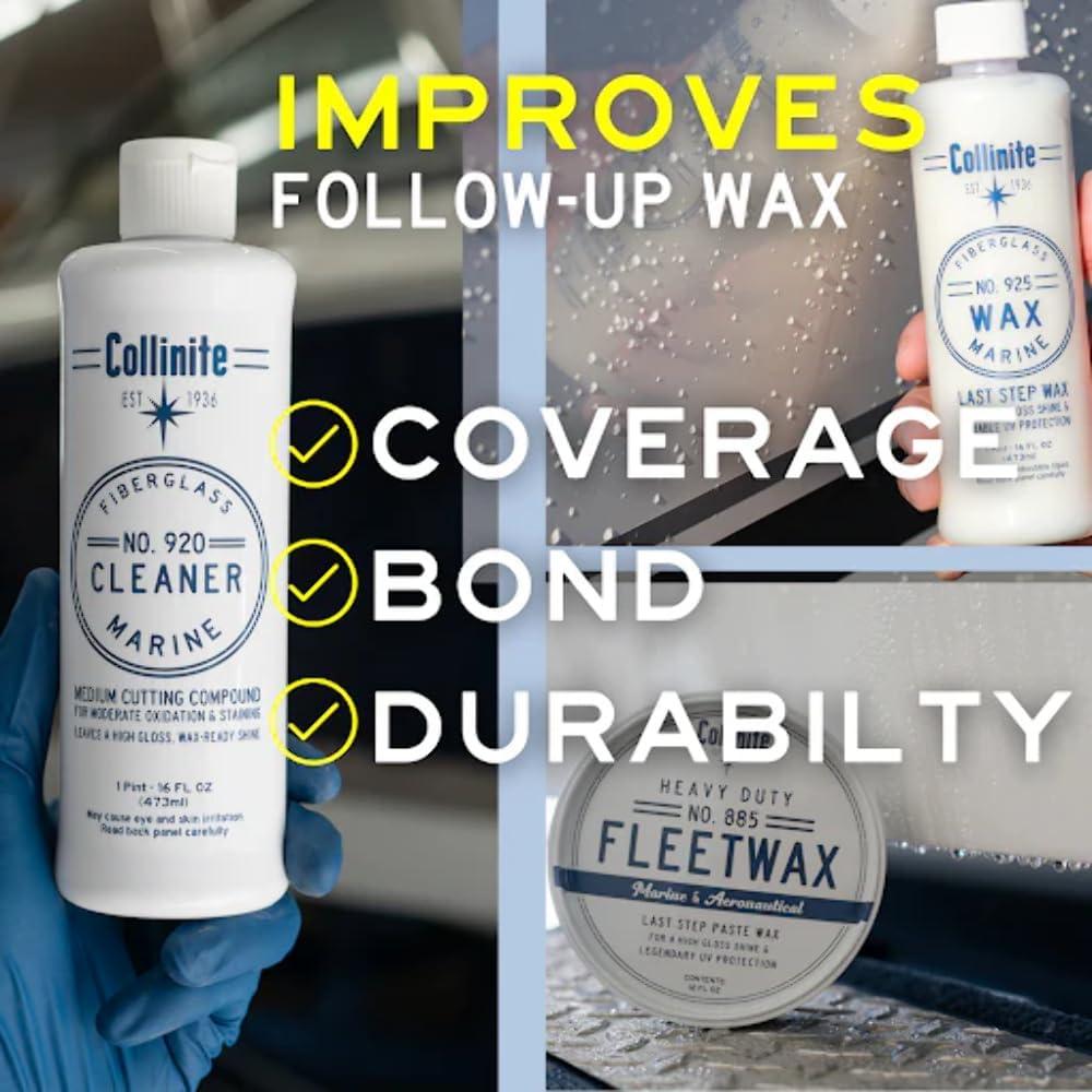 Combo Limpiador y Cera para Fibra de Vidrio Collinite 920/885