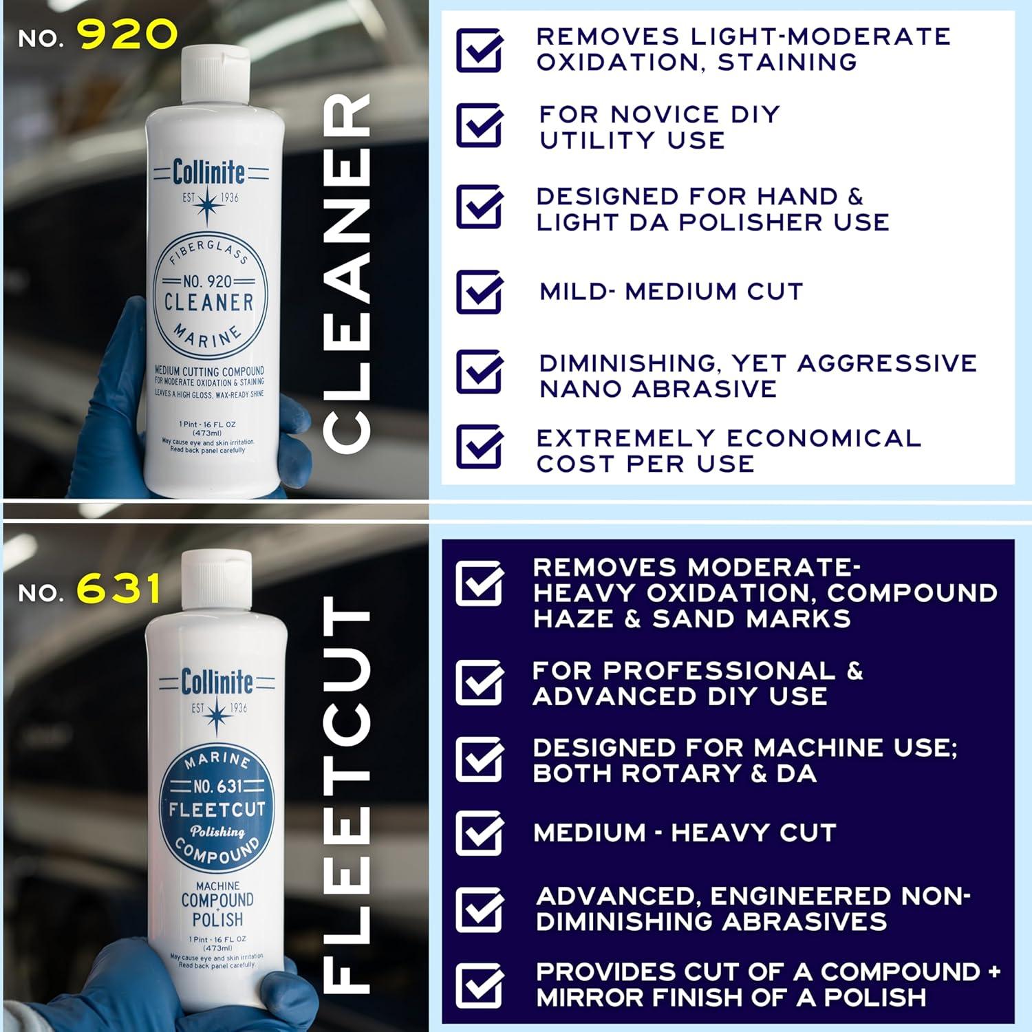 Combo Limpiador y Cera para Fibra de Vidrio Collinite 920/885