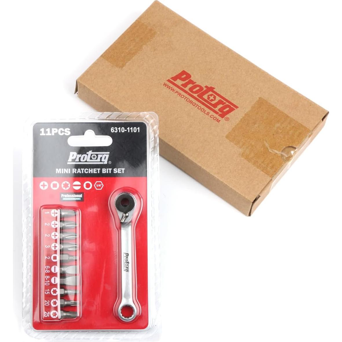 Juego de Puntas de Destornillador Protorq Mini 11 Piezas