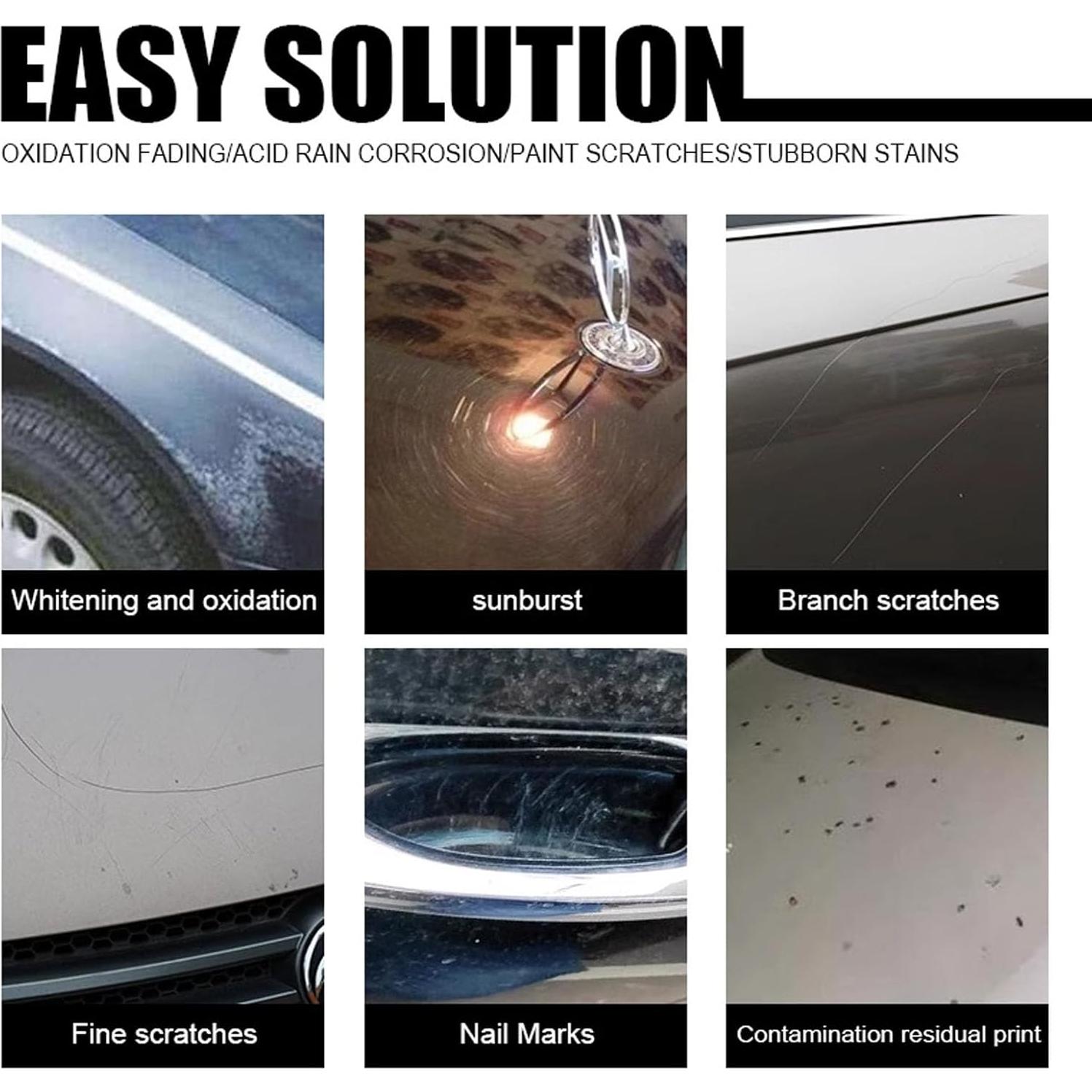 Cera Reparación Rayones Auto Genérico 2x50ml + 2 Esponjas