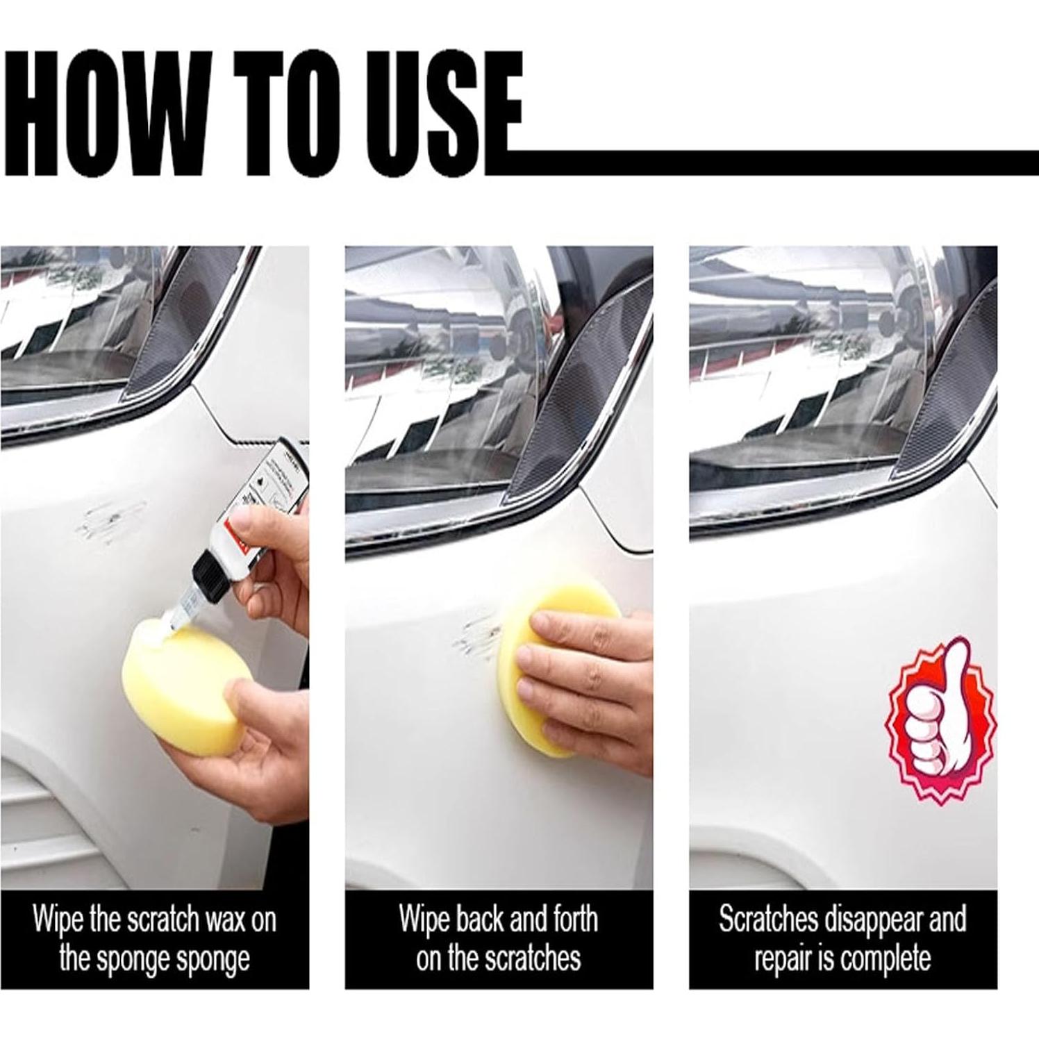 Cera Reparación Rayones Auto Genérico 2x50ml + 2 Esponjas