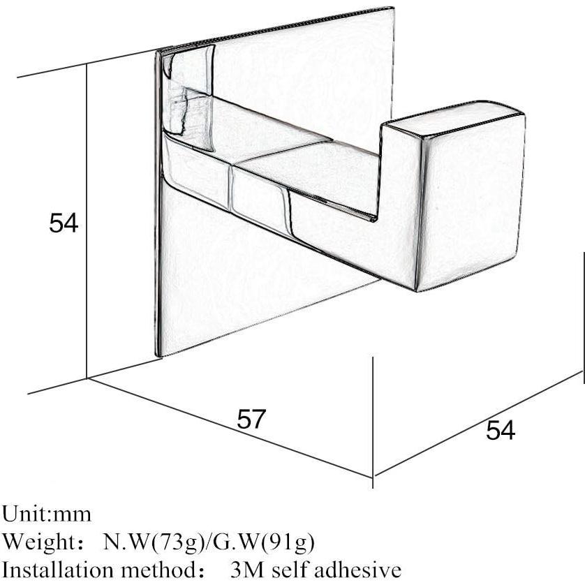 Gancho de Toalla Autoadhesivo Celbon 2PC Acero Inoxidable Cromado
