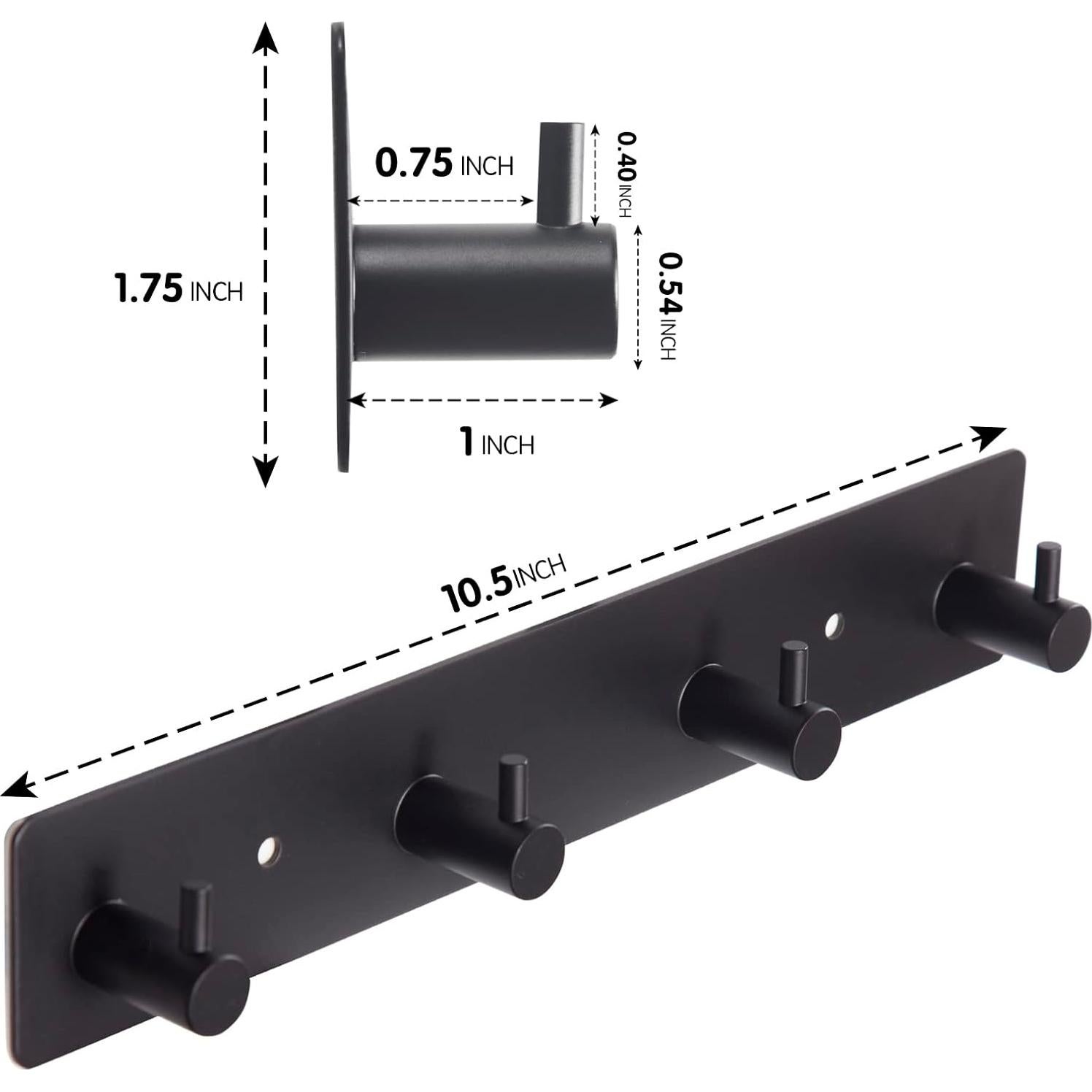 Ganchos Adhesivos de Acero Inoxidable YENZEEN para Toallas - 4 Unidades
