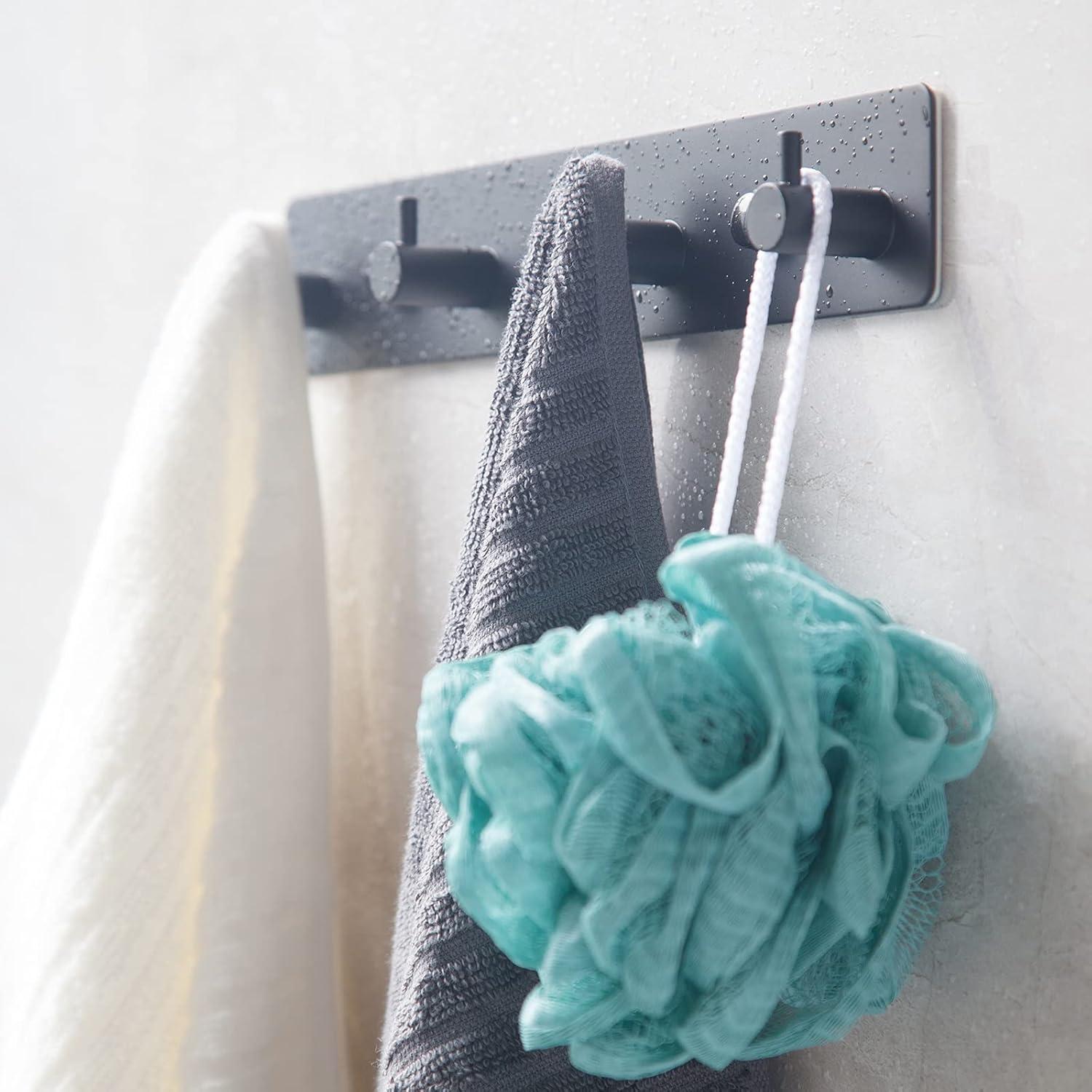 Ganchos Adhesivos de Acero Inoxidable YENZEEN para Toallas - 4 Unidades