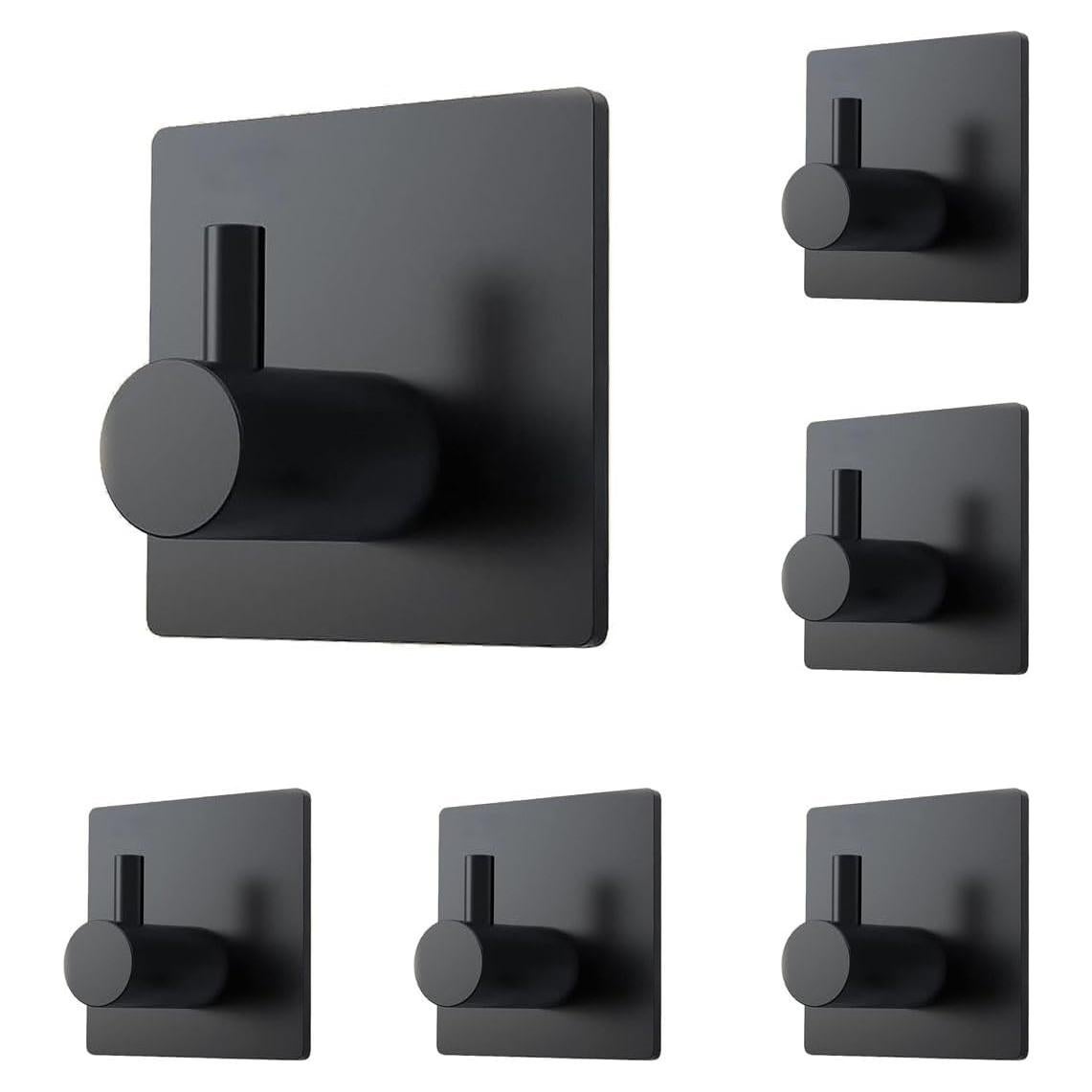 Paquete de 6 ganchos adhesivos EDMILE para pared 4.5x4.5cm