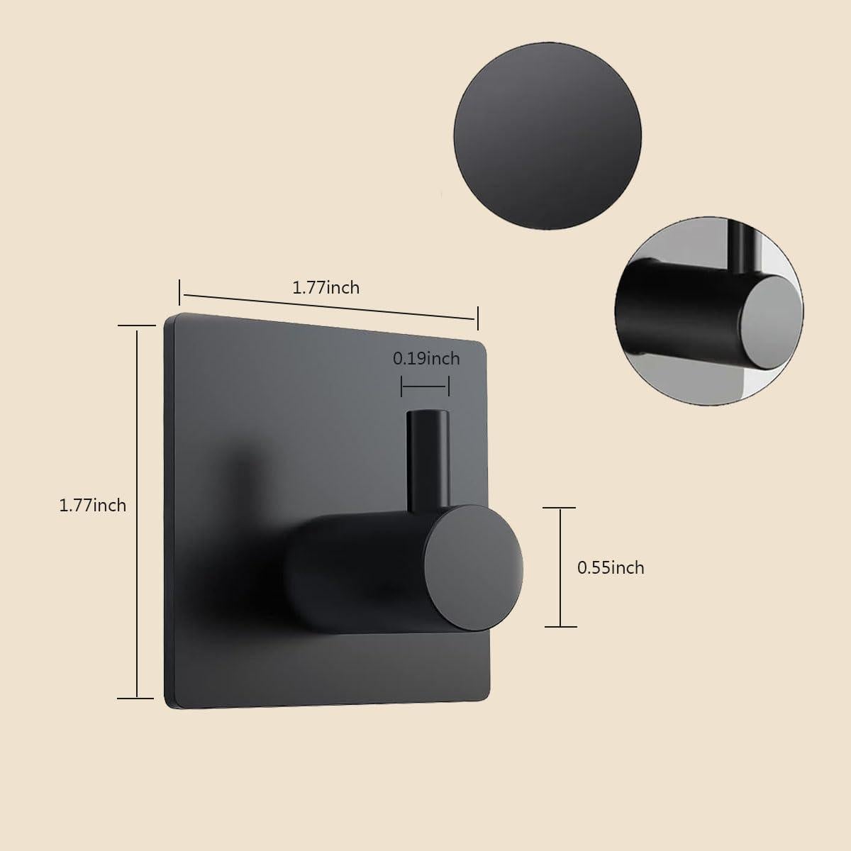 Paquete de 6 ganchos adhesivos EDMILE para pared 4.5x4.5cm