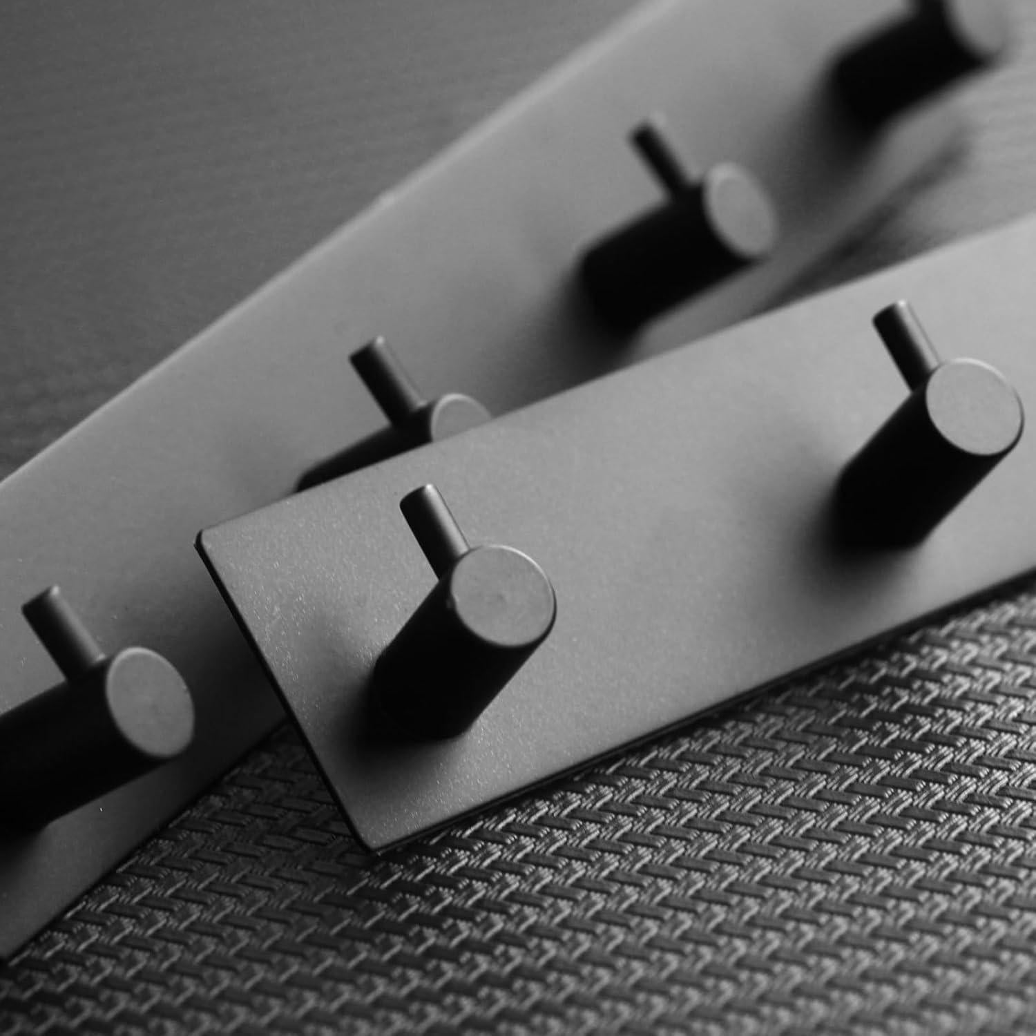 Ganchos de Toalla Autoadhesivos Giti Island 3 Ganchos Negro Mate