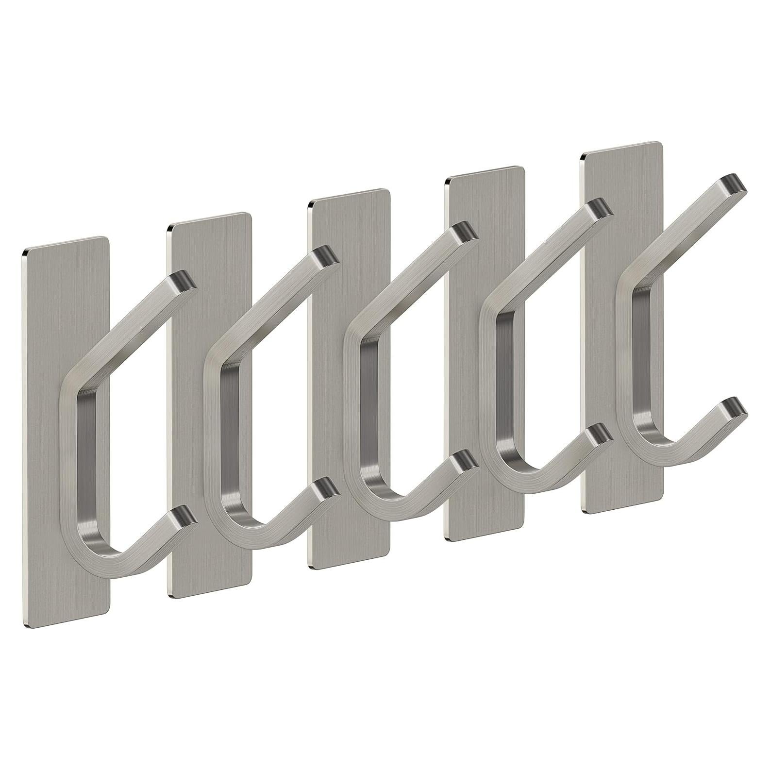 Ganchos adhesivos para toallas SAYONEYES - Acero inoxidable 5 pcs