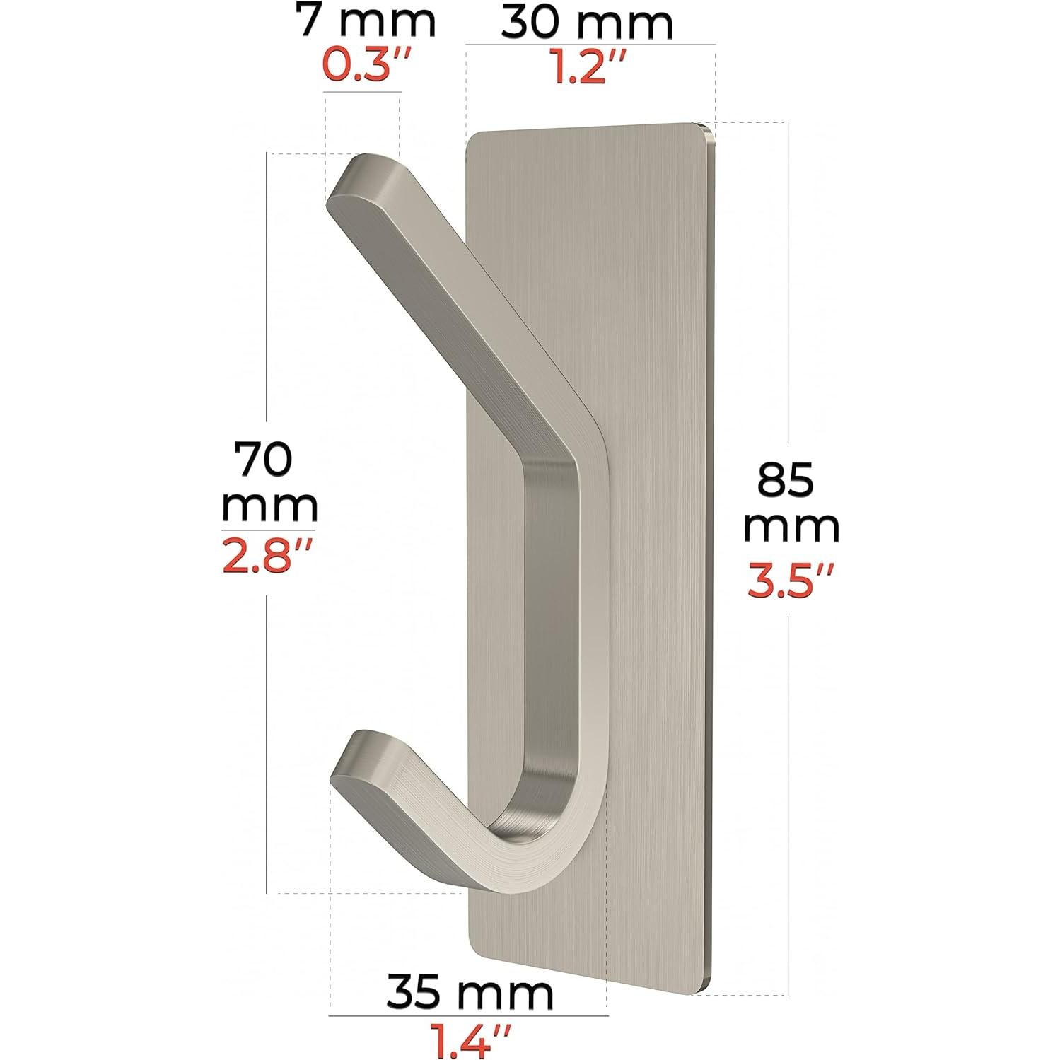 Ganchos adhesivos para toallas SAYONEYES - Acero inoxidable 5 pcs