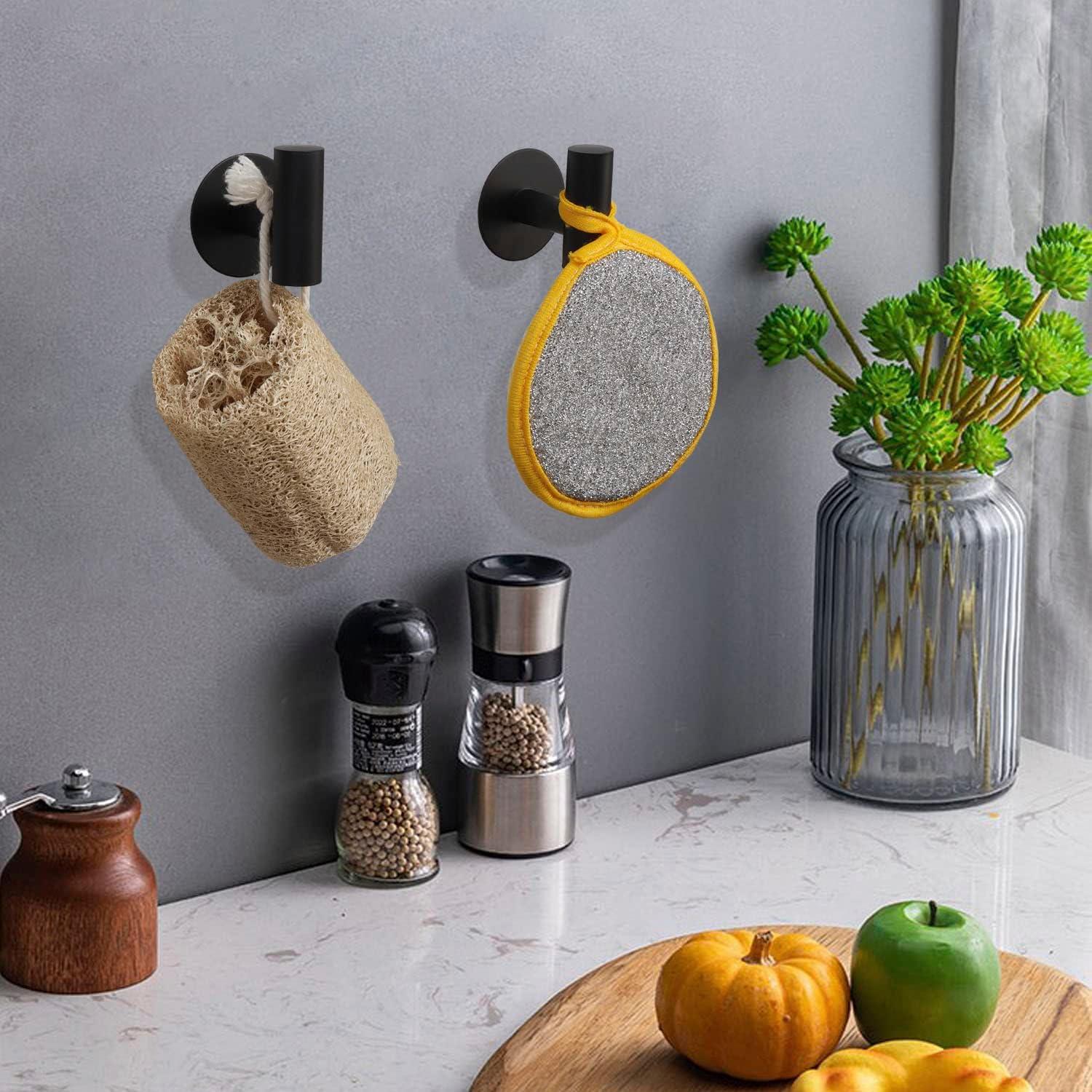 Juego de Accesorios de Baño TocTen con Barra y Ganchos Negro Mate