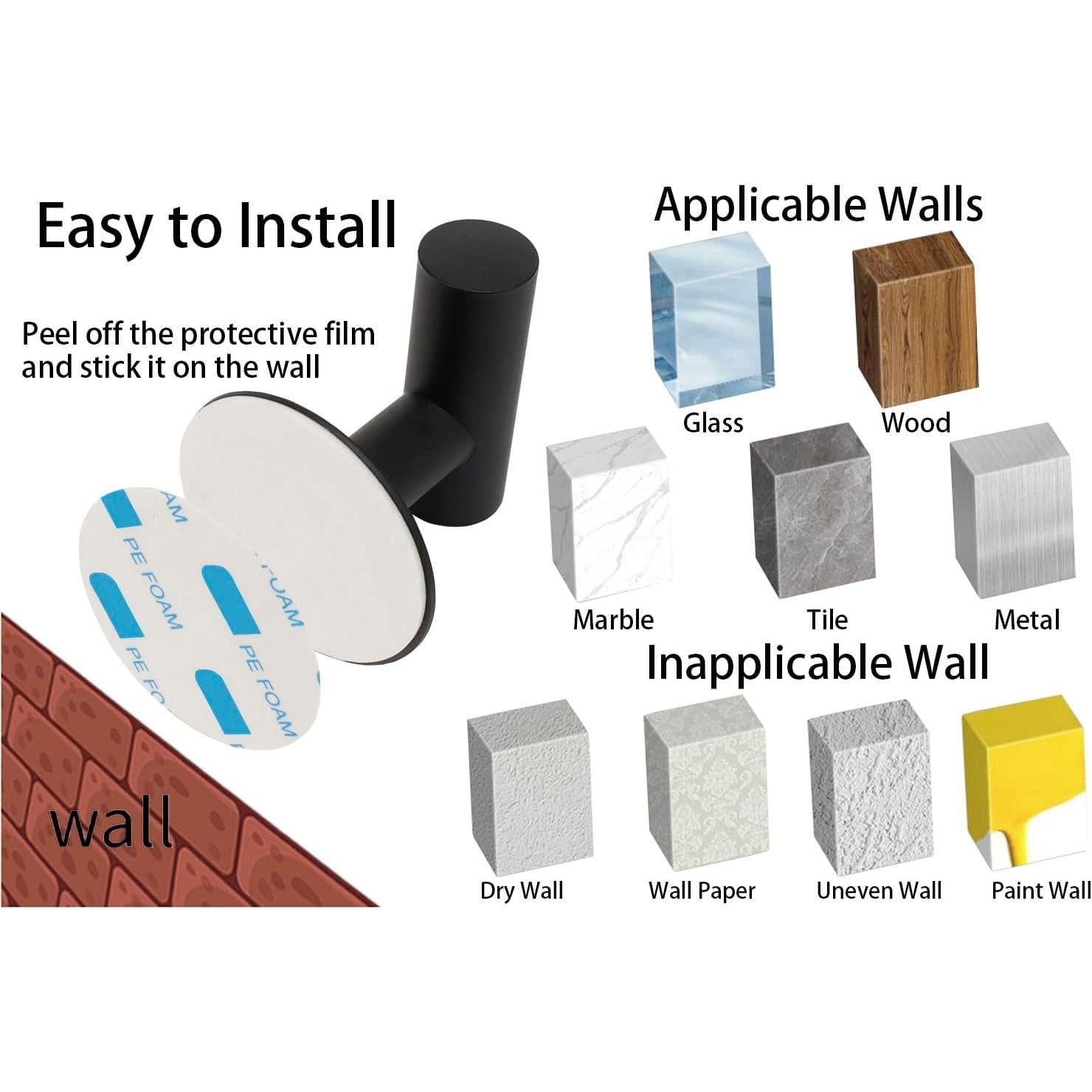 Juego de Accesorios de Baño TocTen - Barra y 5 Ganchos SUS304