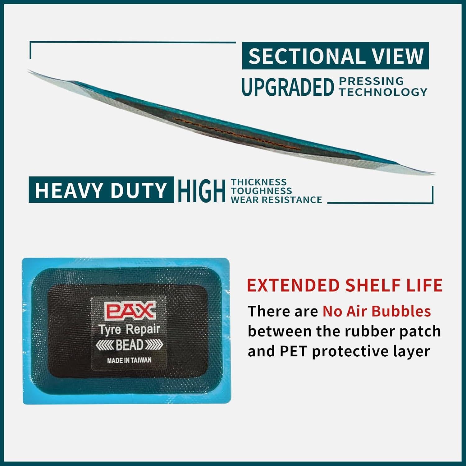 Parches de Reparación Radial PAX 75x50mm - 10 Pcs