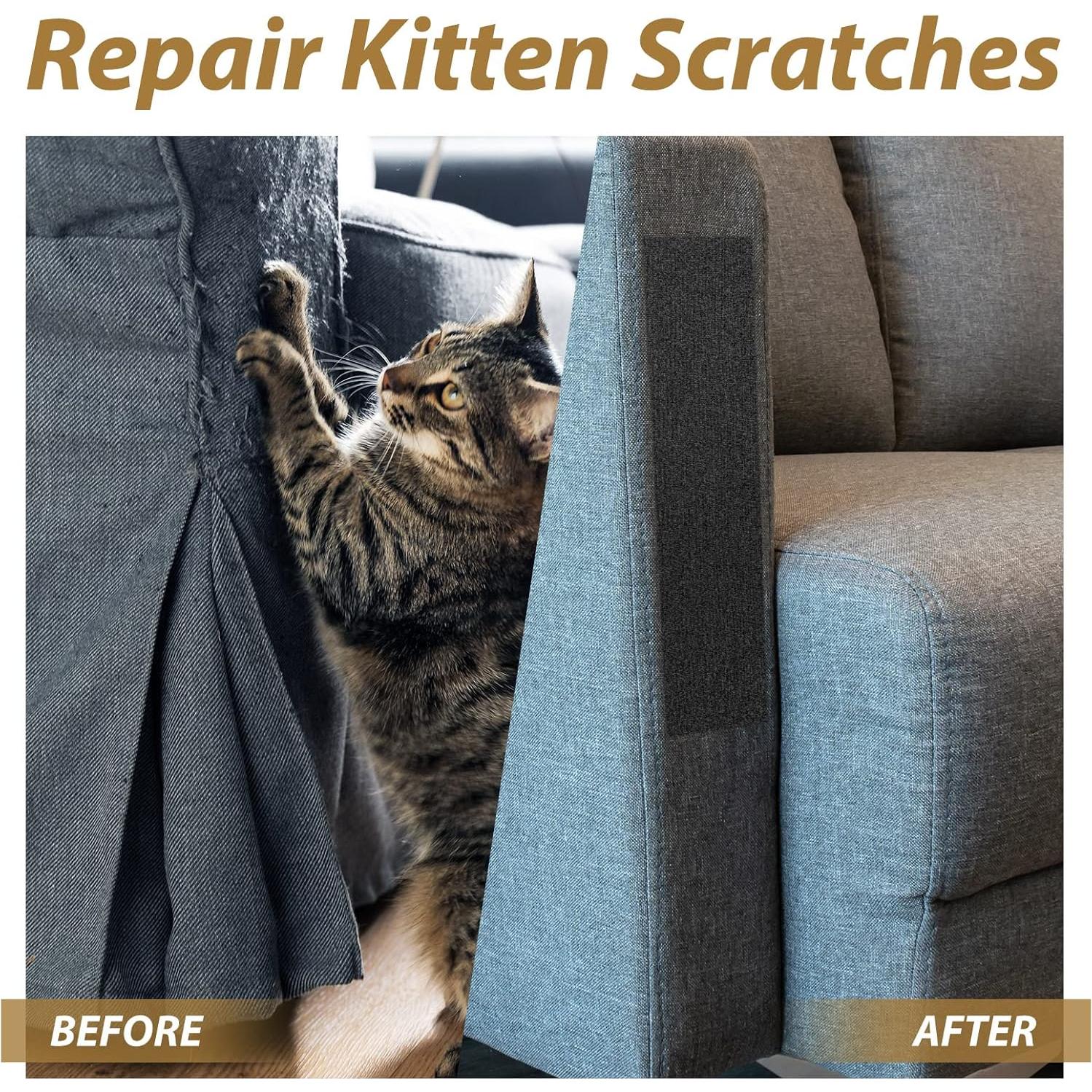 6 Piezas Parche Autoadhesivo Terciopelo Janinka 30x20cm Gris