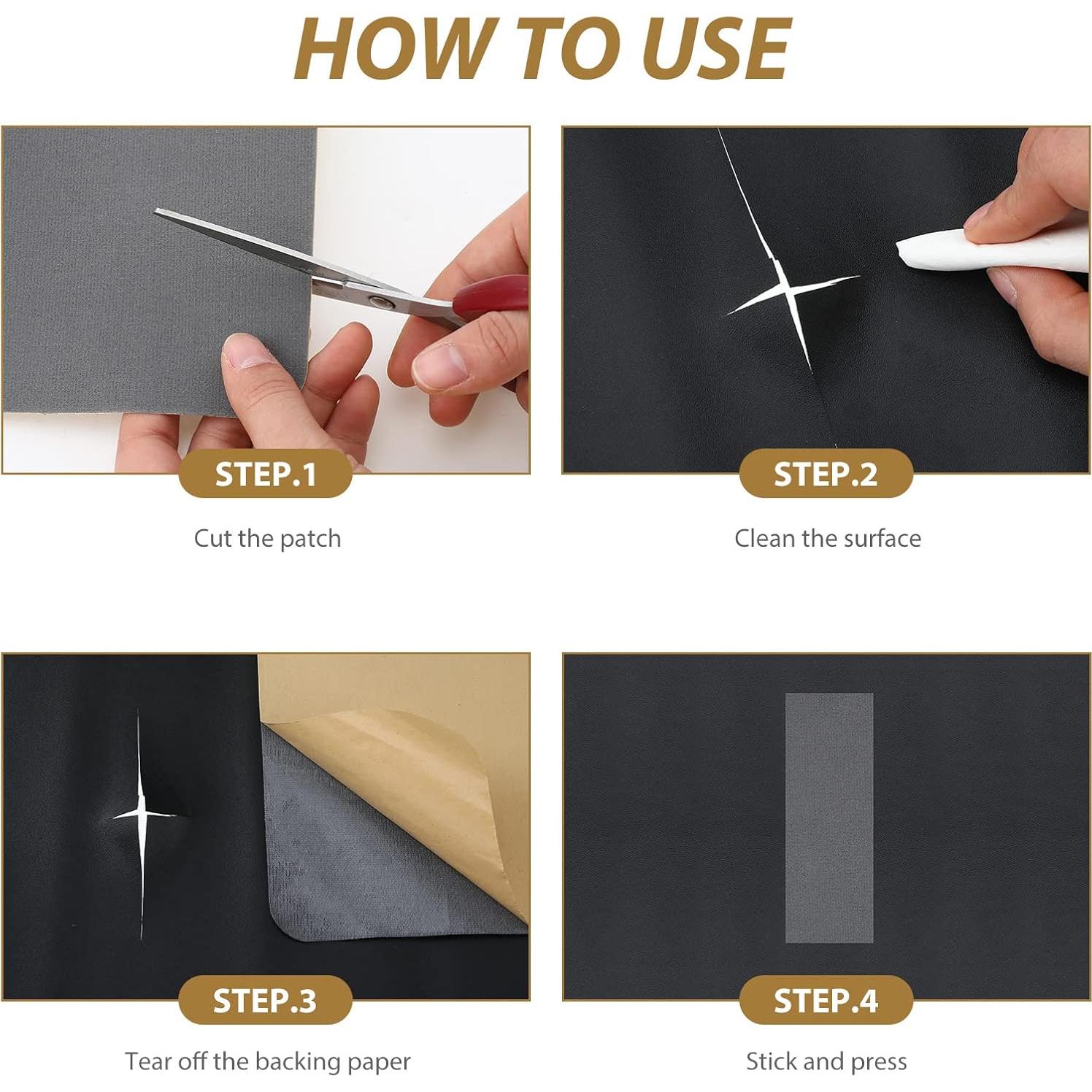 6 Piezas Parche Autoadhesivo Terciopelo Janinka 30x20cm Gris