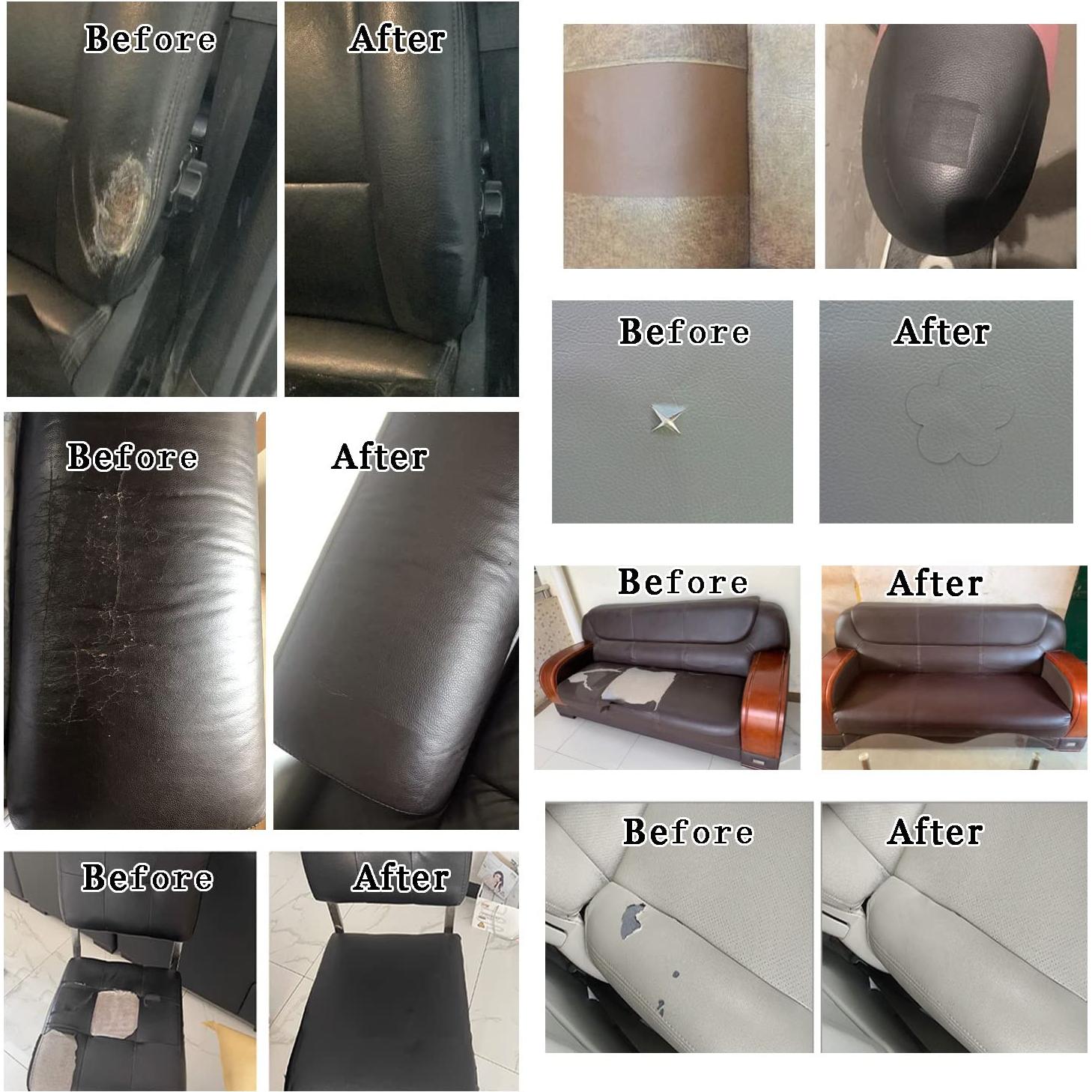 Parche de cuero autoadhesivo Lishang 15x25 cm - 2 piezas Plata