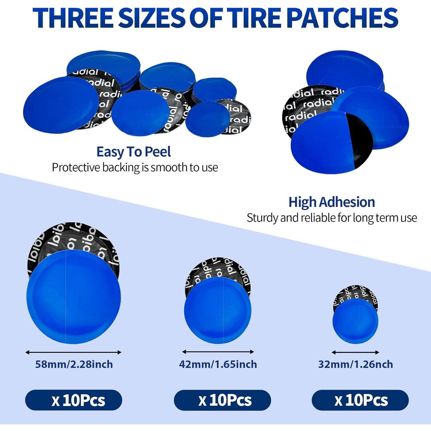 Kit de Parcheo de Neumáticos Dueilgo 33 Piezas con Rodillo