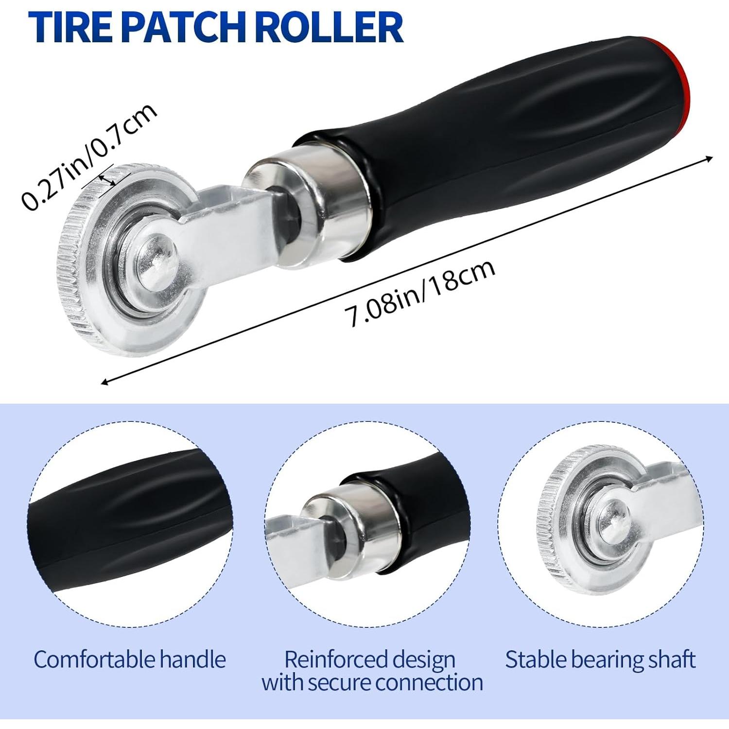 Kit de Parcheo de Neumáticos Dueilgo 33 Piezas con Rodillo
