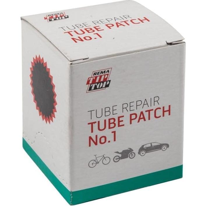 Caja de 30 parches redondos TipTop para reparación de bicicletas