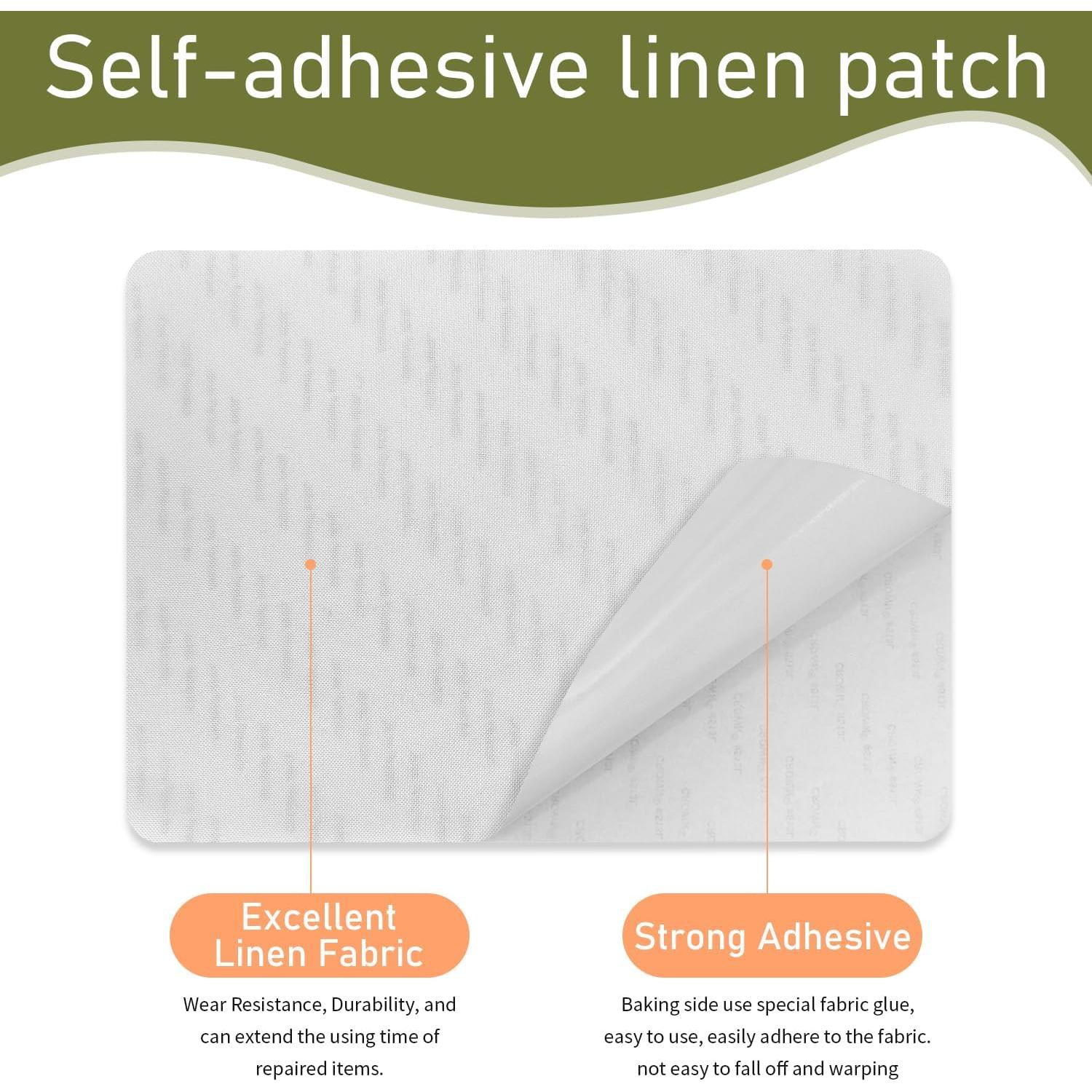 Parches de Tela de Lino Autoadhesivos CLINTT 20x28 cm 2 Pcs