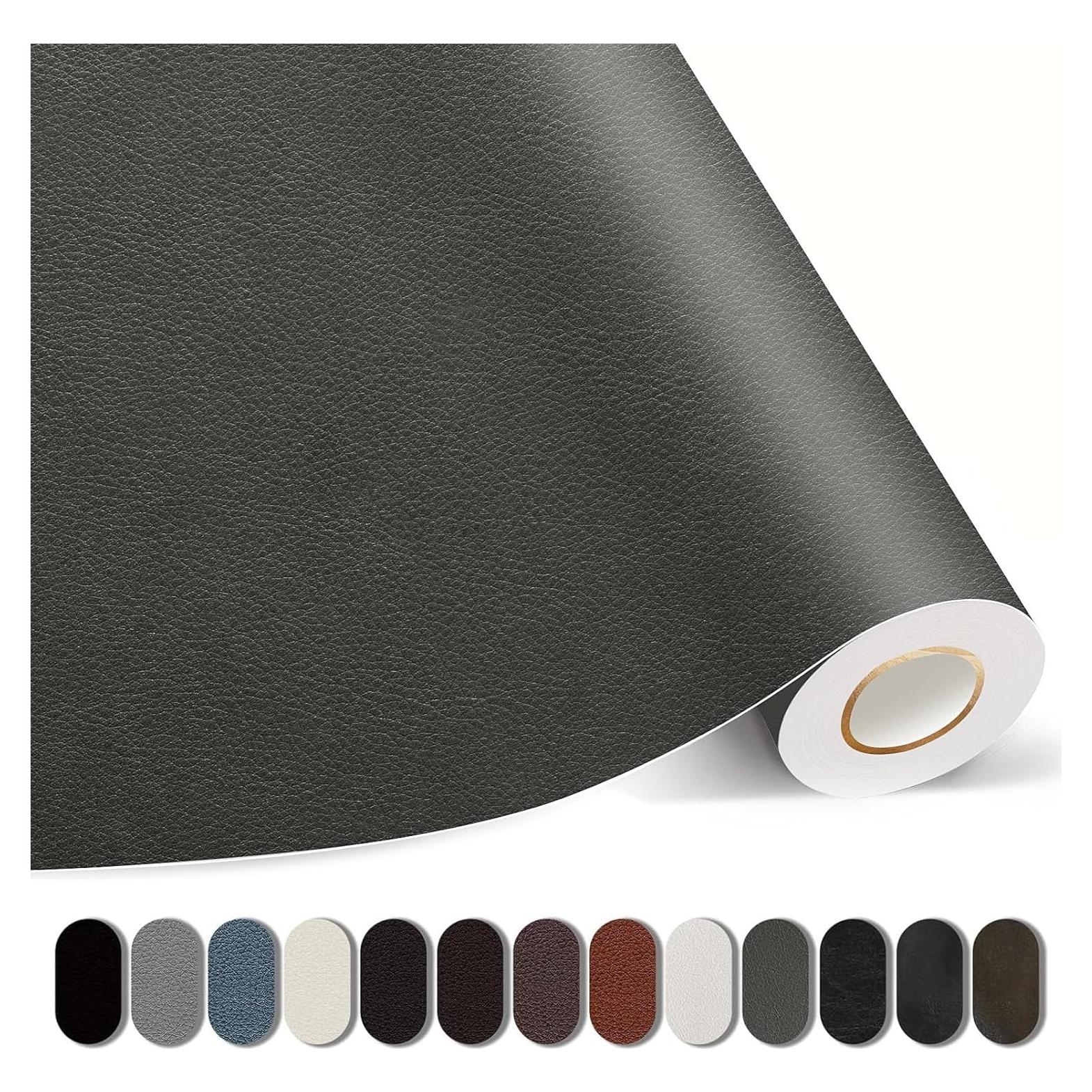 Parche de Reparación de Cuero Autoadhesivo Kangshoon 8.89x200 cm Gris