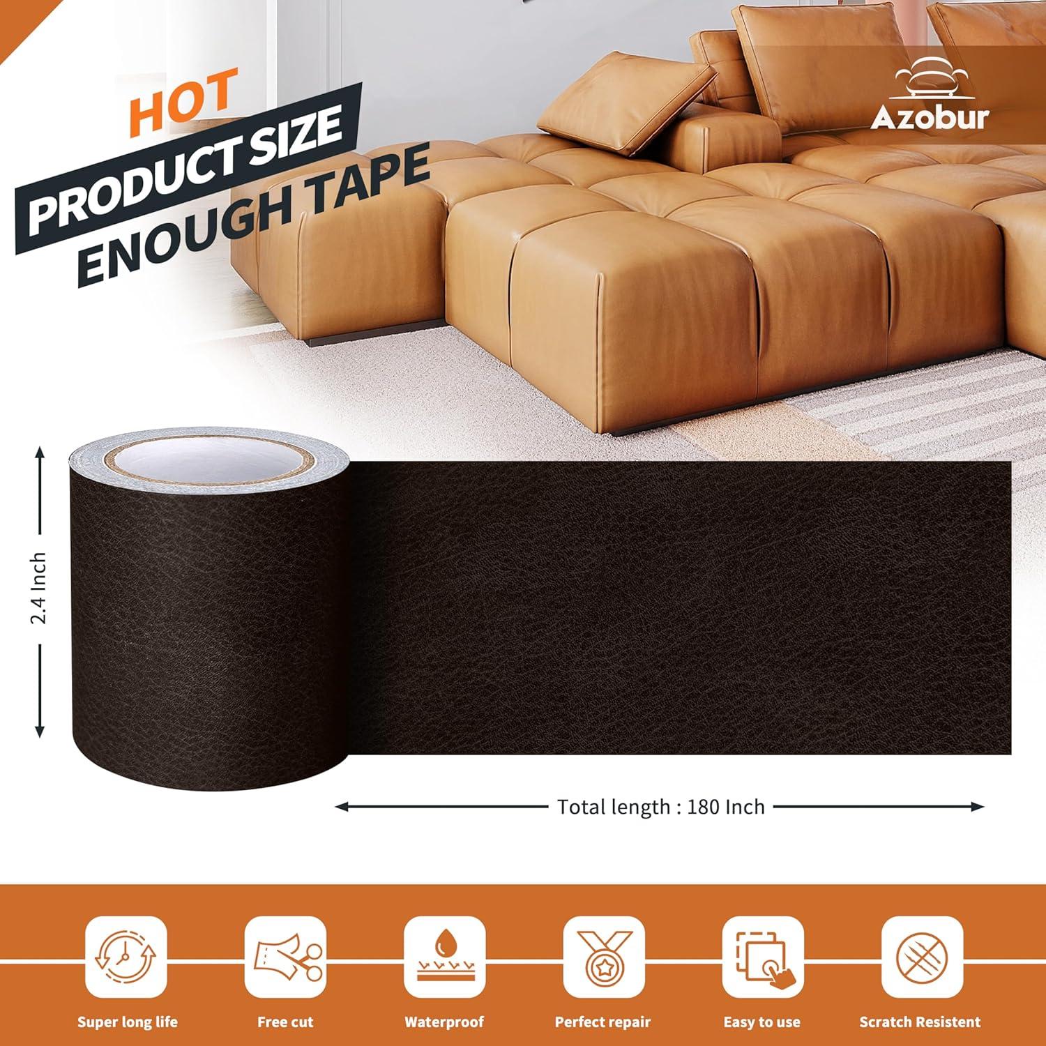 Parche de reparación de cuero Azobur 0.61x4.57m autoadhesivo