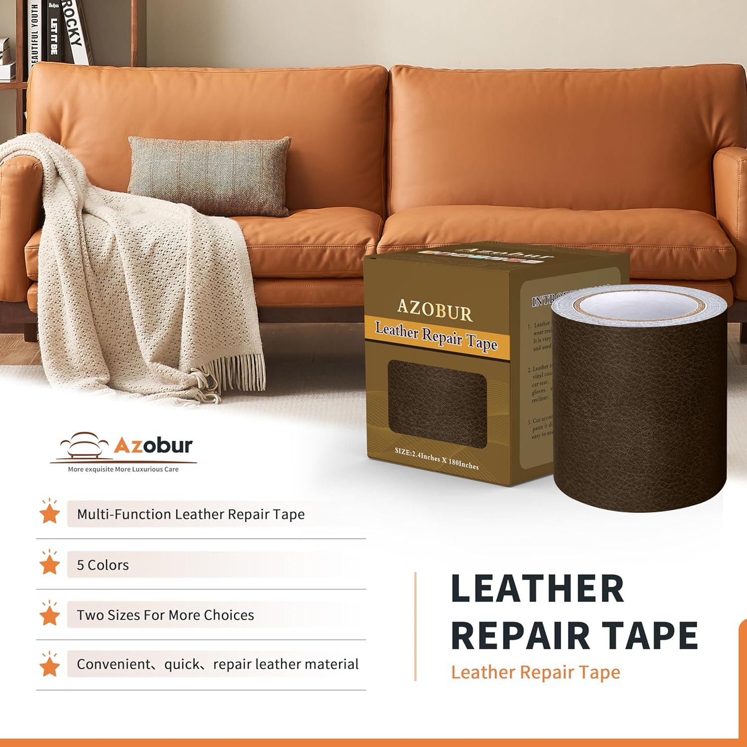 Parche de reparación de cuero Azobur 0.61x4.57m autoadhesivo