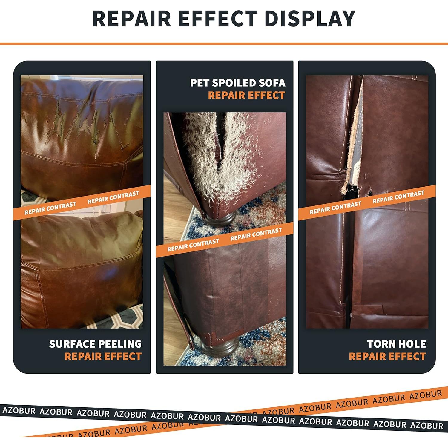 Parche de reparación de cuero Azobur 0.61x4.57m autoadhesivo