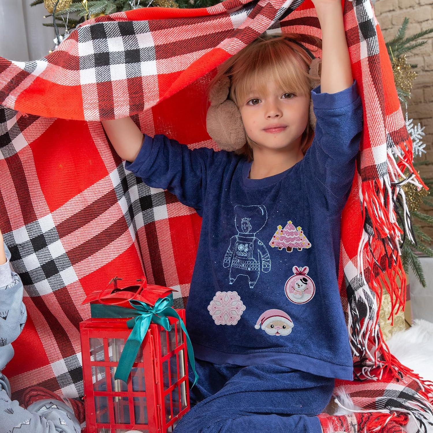 6 Parches Bordados Navideños MOGOXION Rosa para Ropa