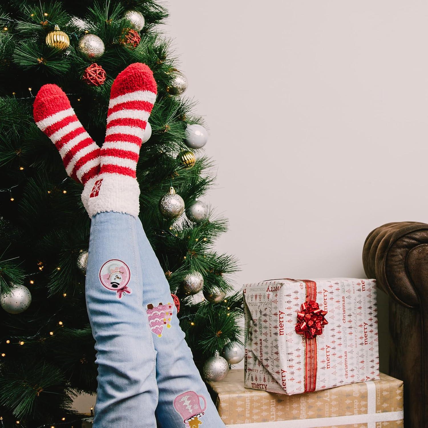 6 Parches Bordados Navideños MOGOXION Rosa para Ropa