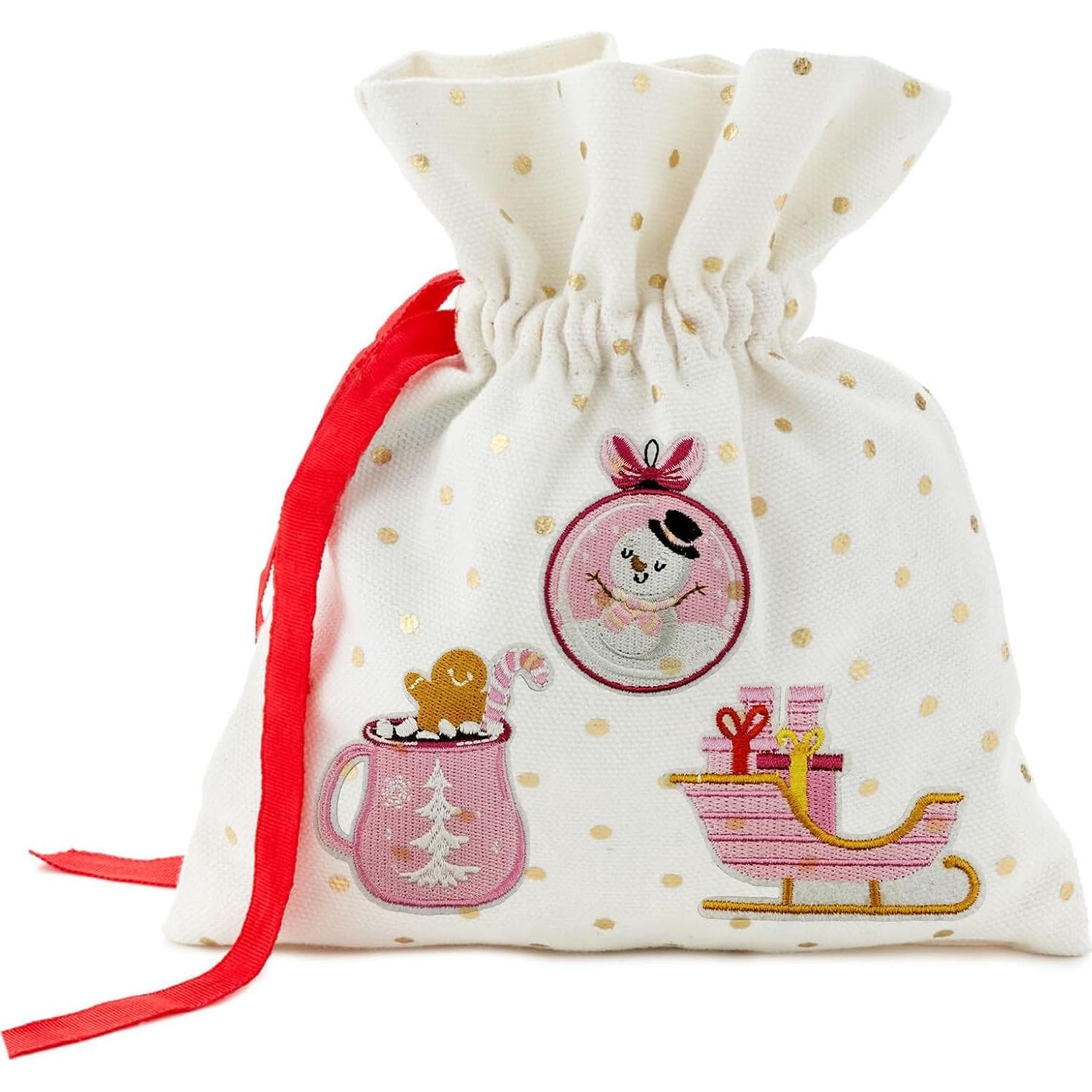 6 Parches Bordados Navideños MOGOXION Rosa para Ropa