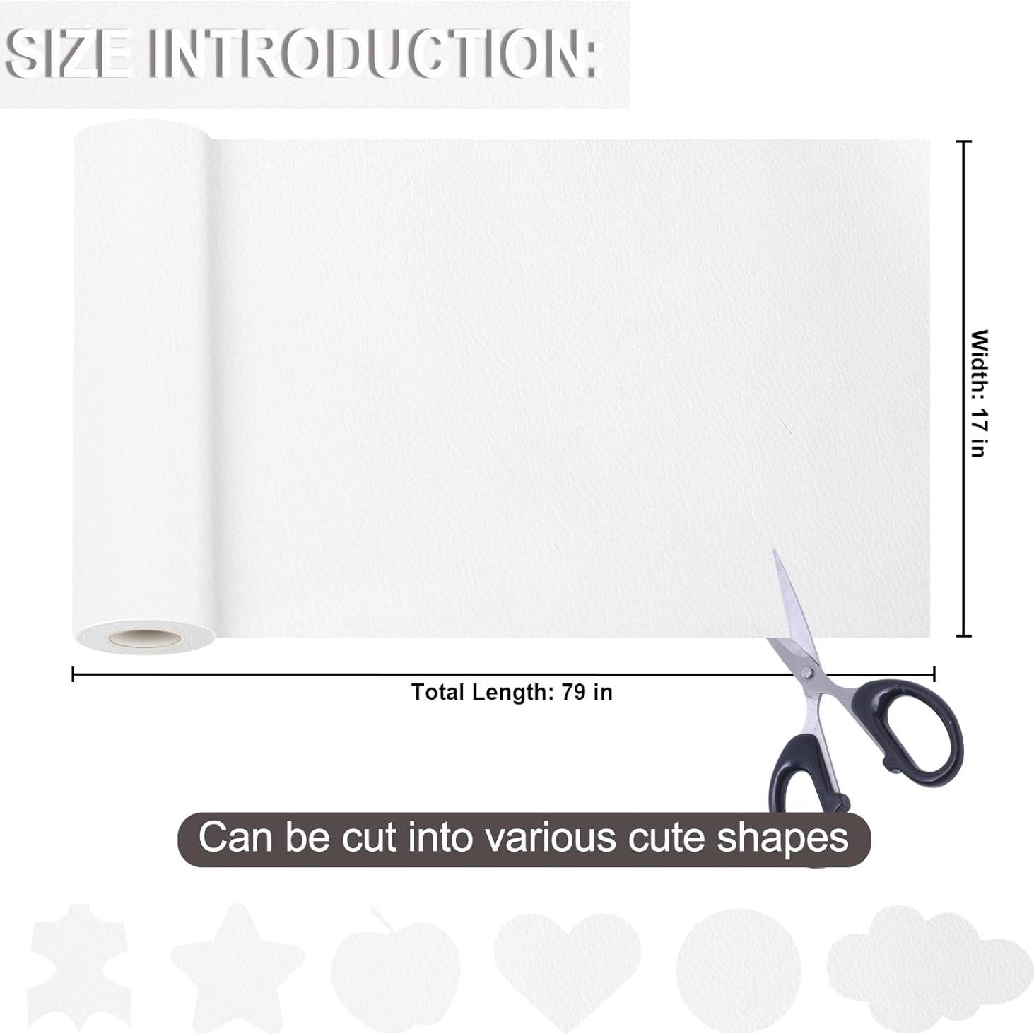 Cinta de Reparación de Cuero Autoadhesiva Soyuna 43x200 cm Blanco