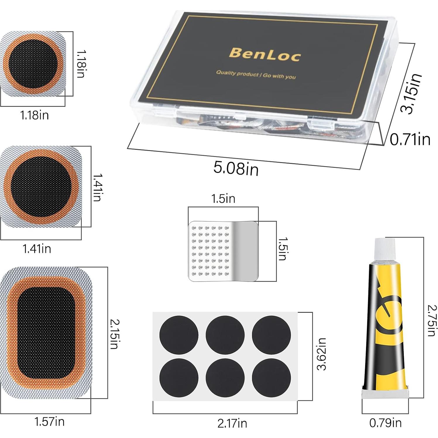 Kit de Reparación de Neumáticos de Bicicleta Dexnoca - 30 Parches