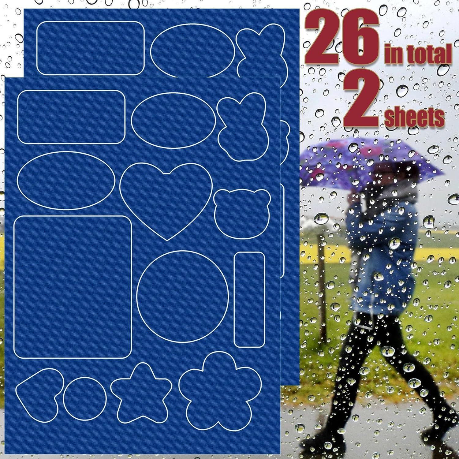 26 Parches de Reparación Autoadhesivos Pndeyo Nylon Azul