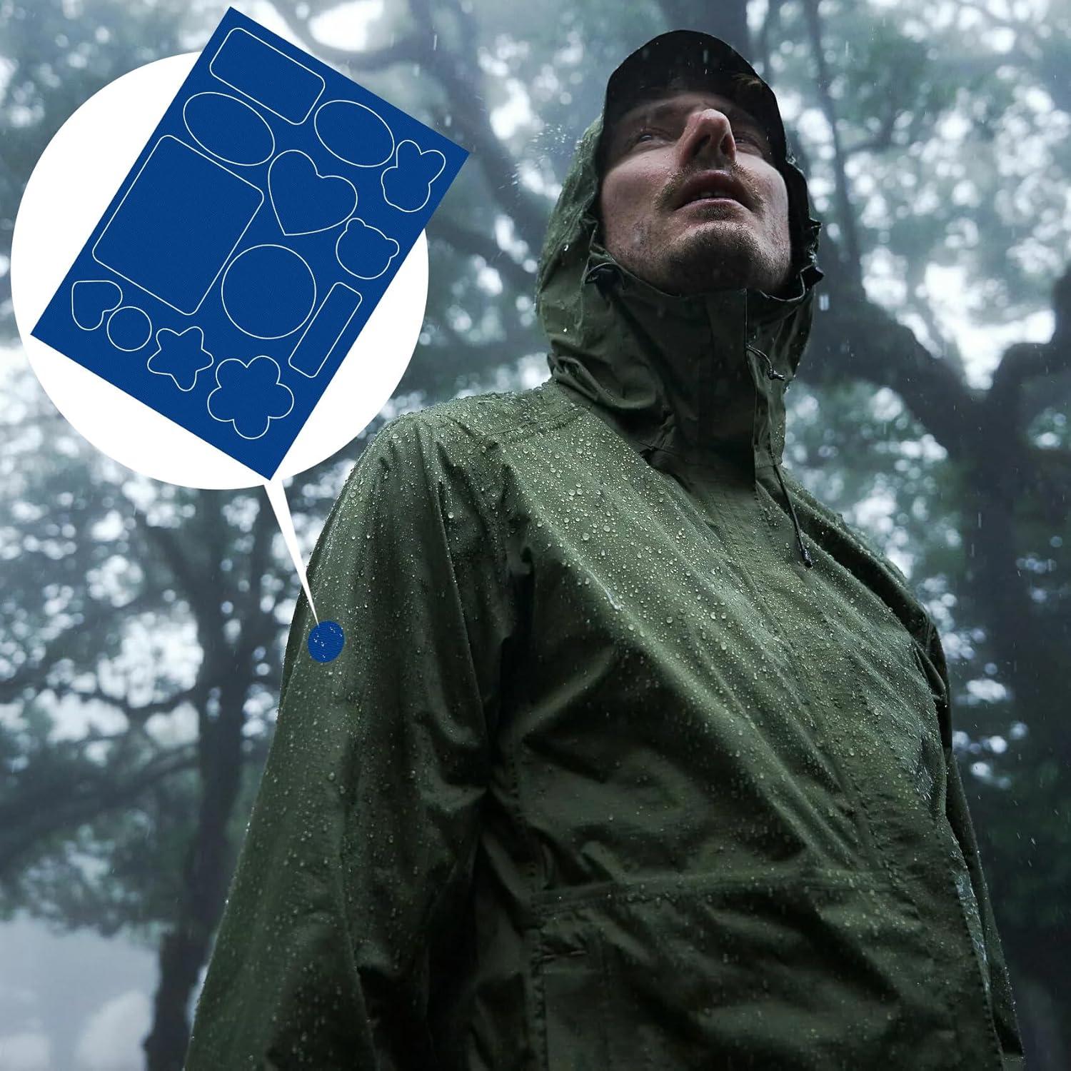 26 Parches de Reparación Autoadhesivos Pndeyo Nylon Azul