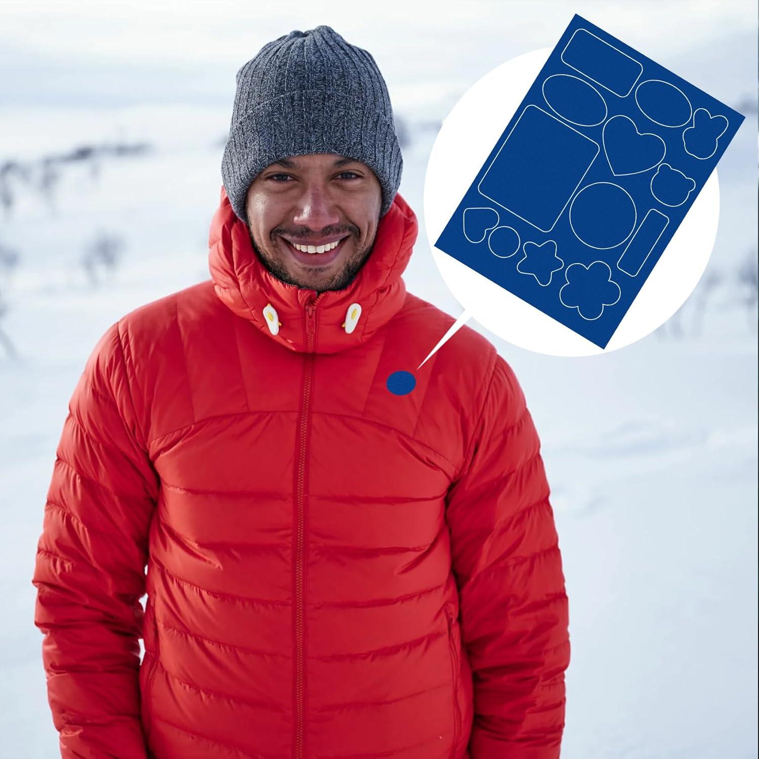 26 Parches de Reparación Autoadhesivos Pndeyo Nylon Azul