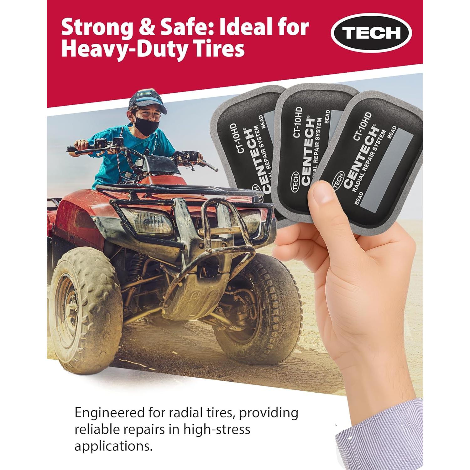 Parche de Reparación de Neumáticos Radiales TECH 65x80mm