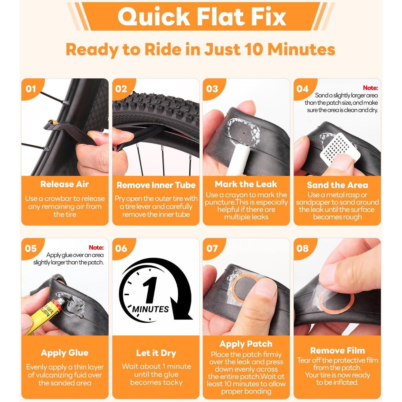 Kit de reparación de neumáticos de bicicleta Hdnbsp 35 piezas