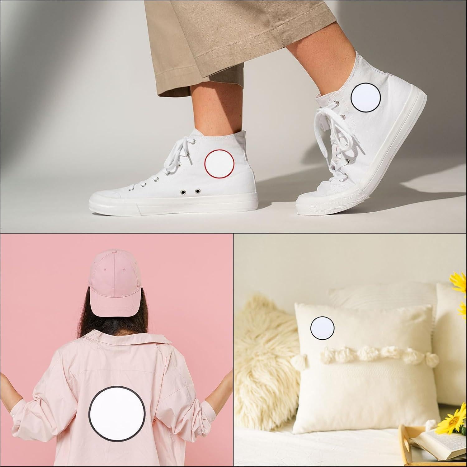 Parches de Sublimación MECCANIXITY 15pcs 7.5cm Redondos